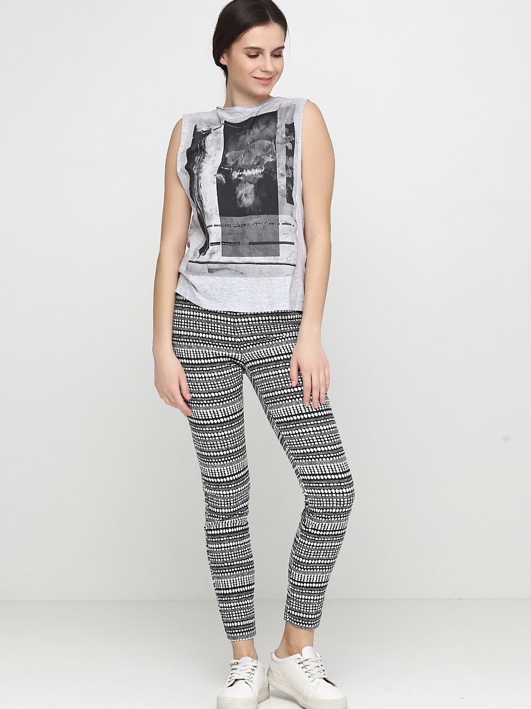 

Леггинсы H&M 3561983 36 Черные с белым
