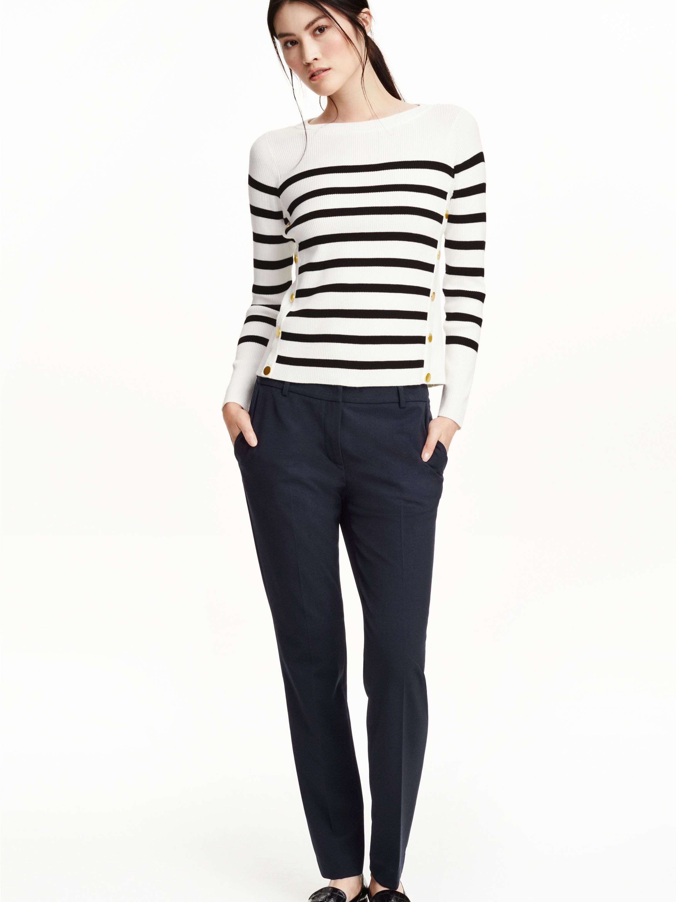 

Брюки H&M 3500826 38 Темно-синие