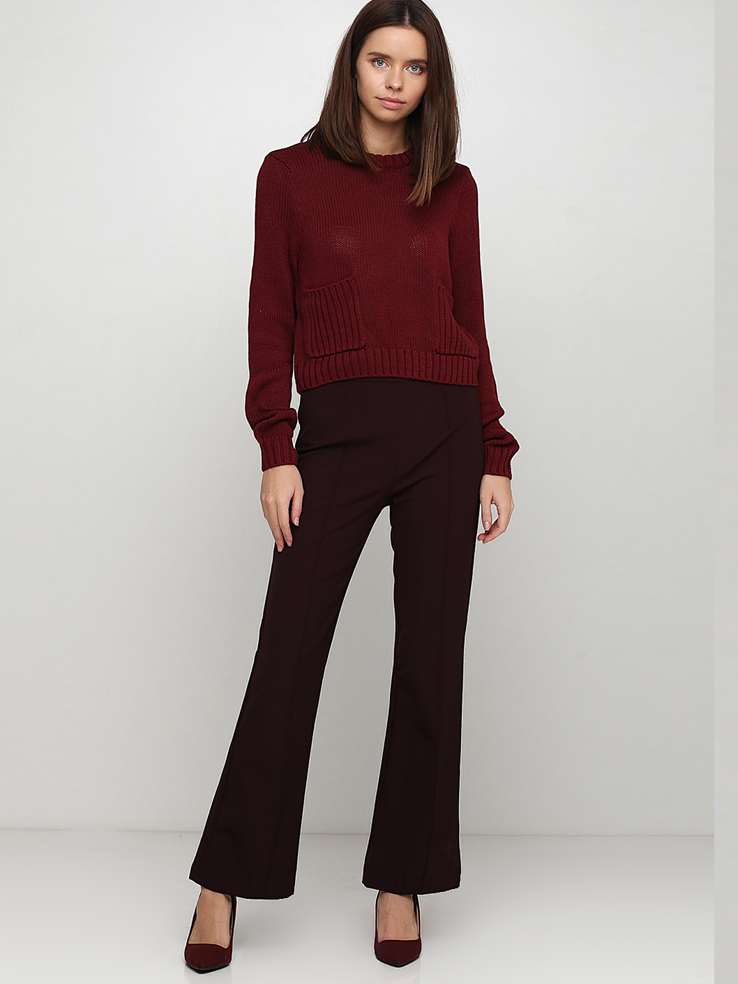 

Брюки H&M nasn08 38 Бордовые