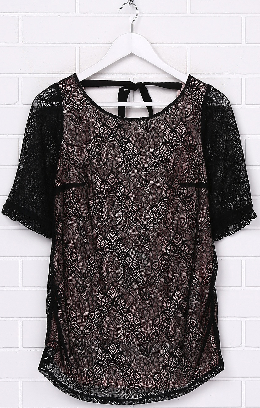 

Блузка для беременных H&M 6043776 M Черны с бежевым