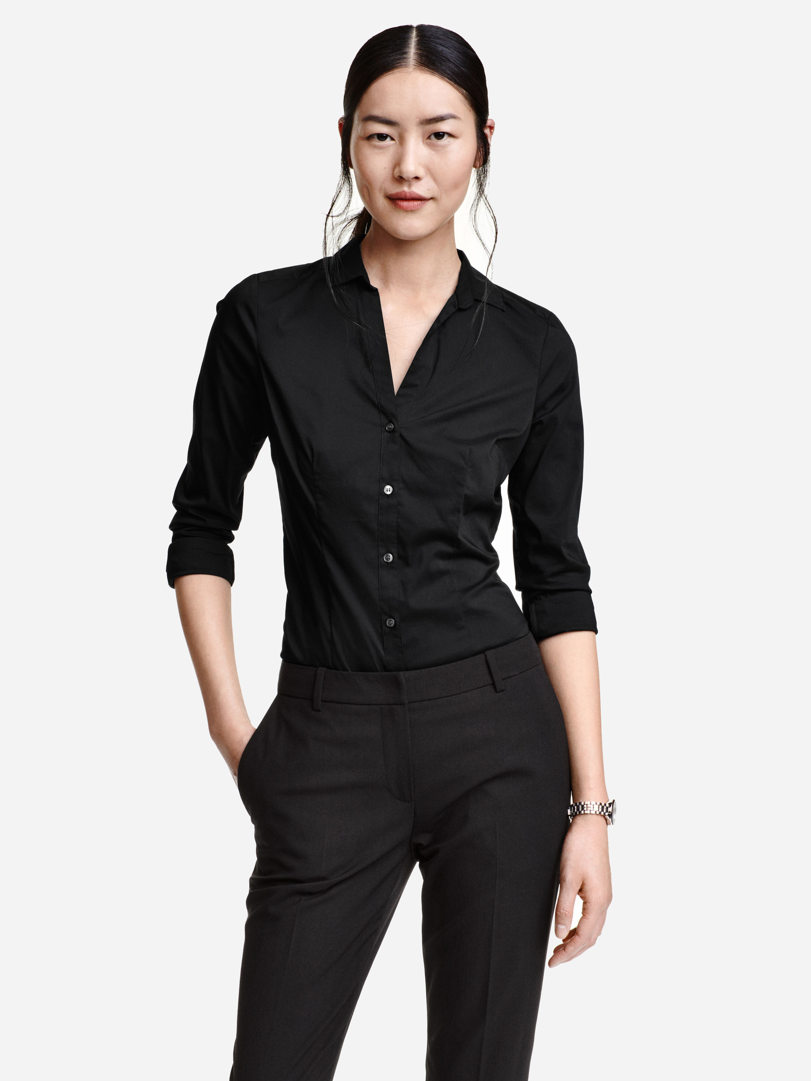 

Рубашка H&M 1058004 34 Черная