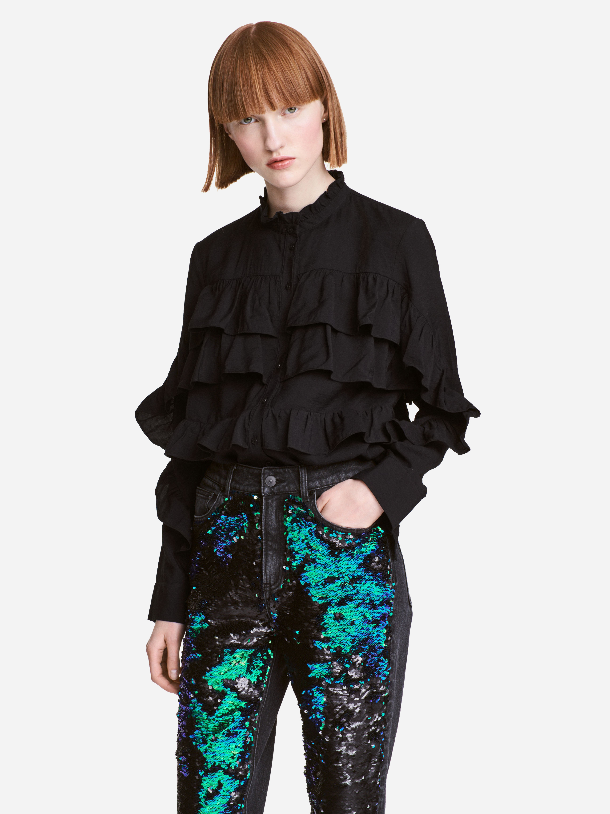 

Блузка H&M 4660484 36 Черная