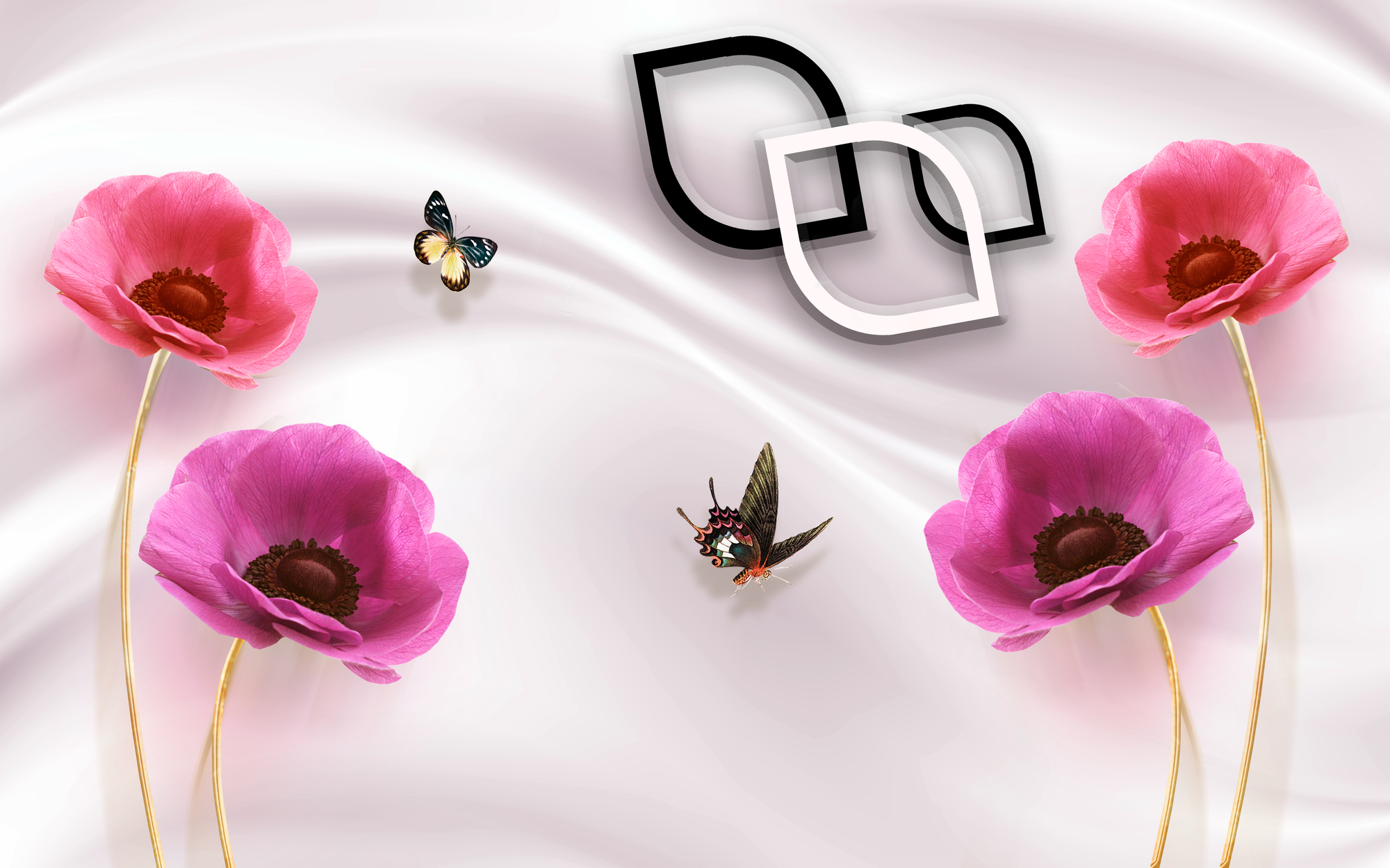 

Фотообои Цветы '3D Маки' (4405) , Иней