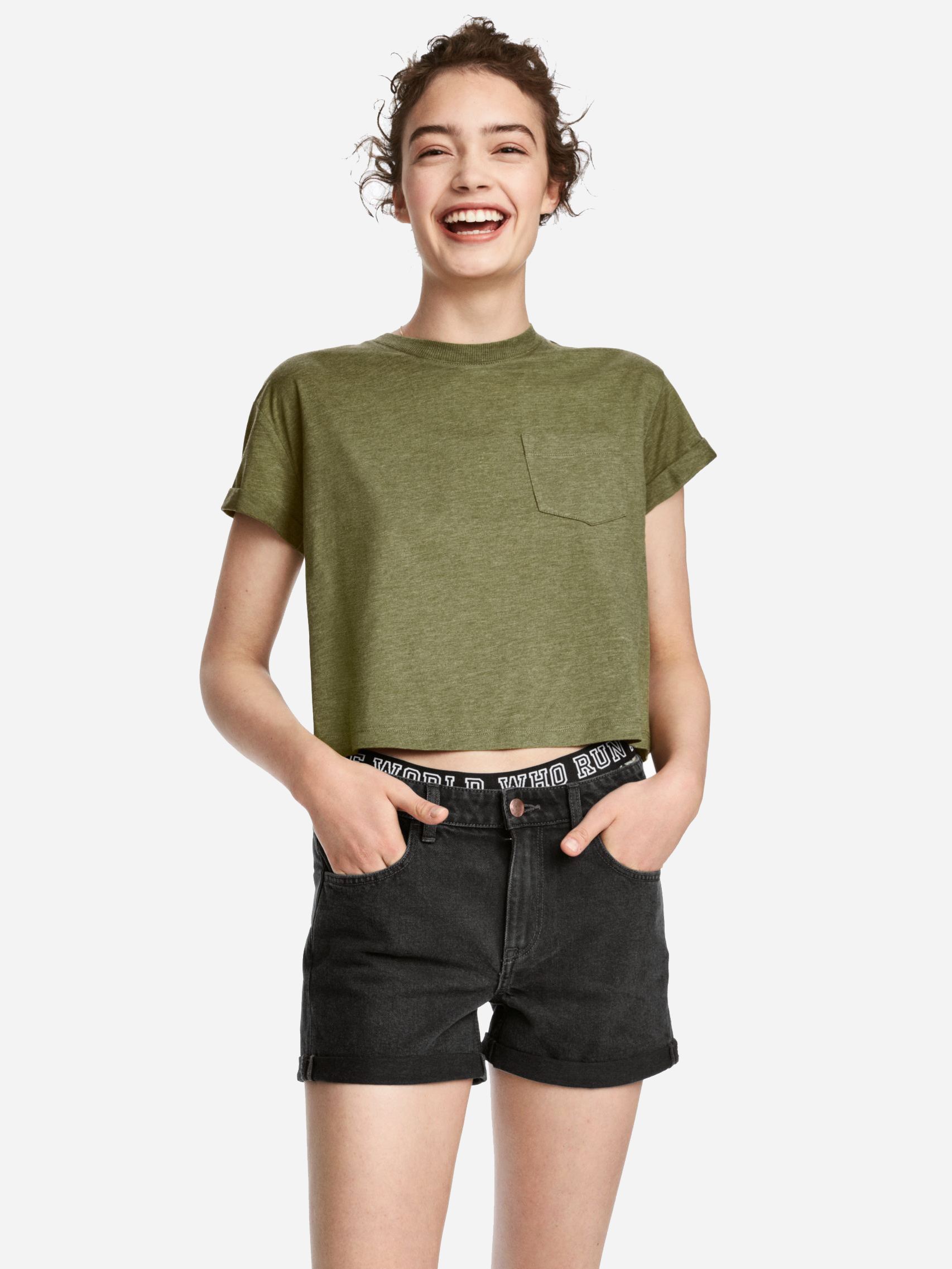 

Футболка H&M 4114136 L Хаки