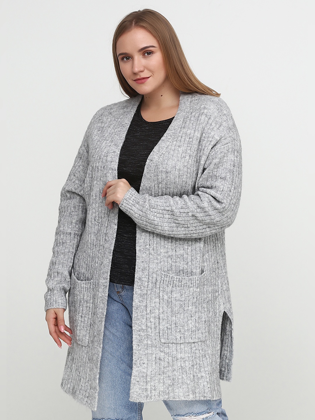 

Кардиган H&M 4559424 L Светло-серый меланж