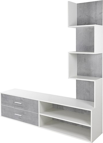 

Стенка DC Afina 1600х352х1730 мм Монолит/Белый