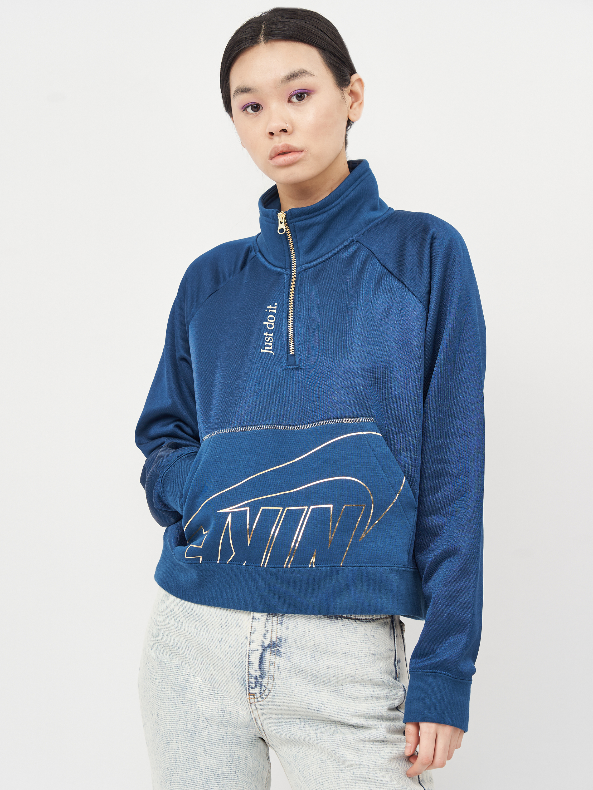 

Толстовка Nike W Nsw Icn Clsh Qz Flc DC0656-460 L