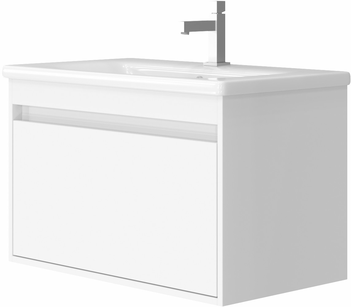 

Тумба JUVENTA Malta Mlt-80 белая с умывальником Soft-80