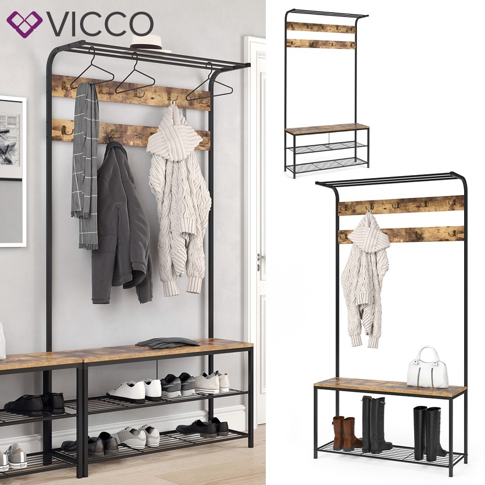 

Прихожая, вешалка и лавка лофт 190х100, Vicco Fyrk