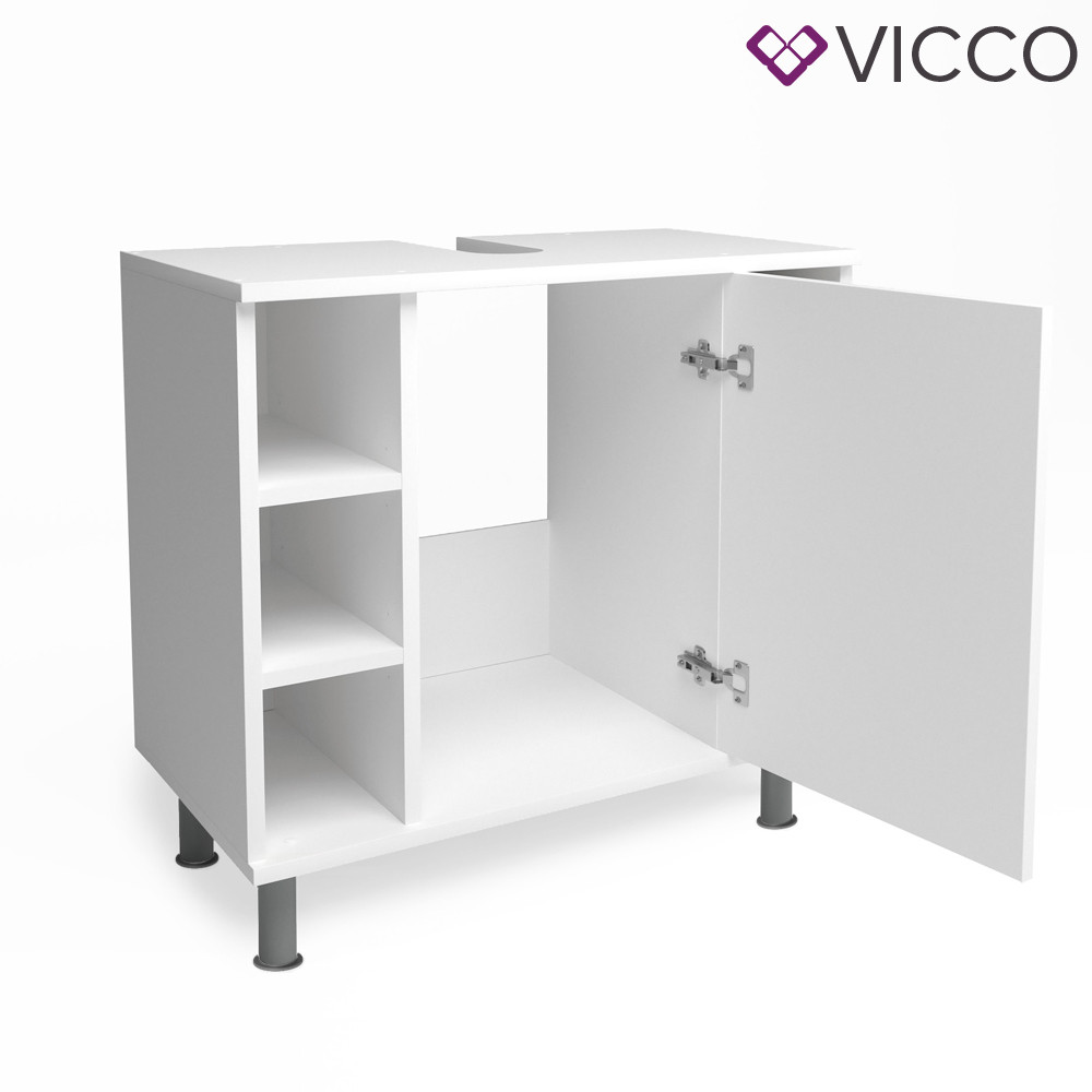

Шкаф под раковину Vicco Fynn, тумба в ванную, белая