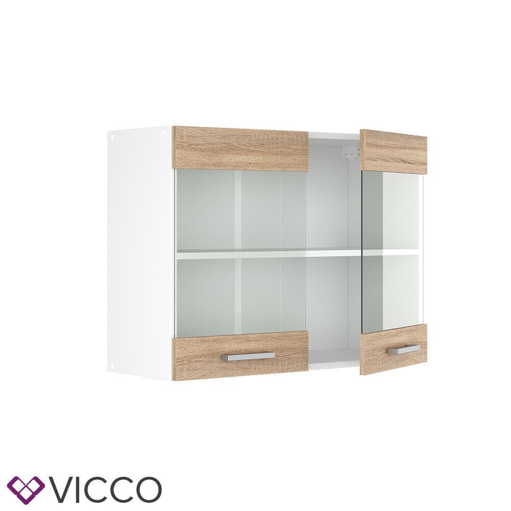 

Кухонный стеклянный шкаф, модуль Vicco 80х31, сонома