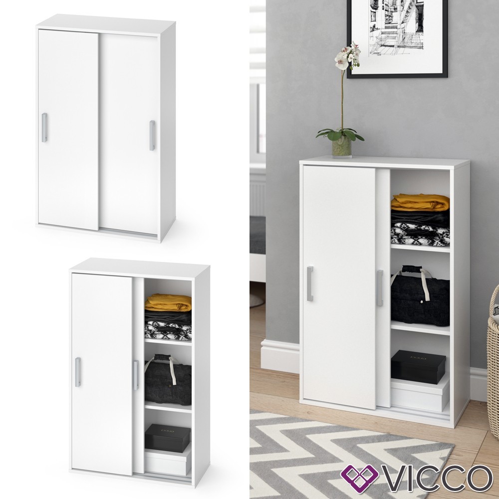 

Мини шкаф купе Vicco Falk 109х68, белый