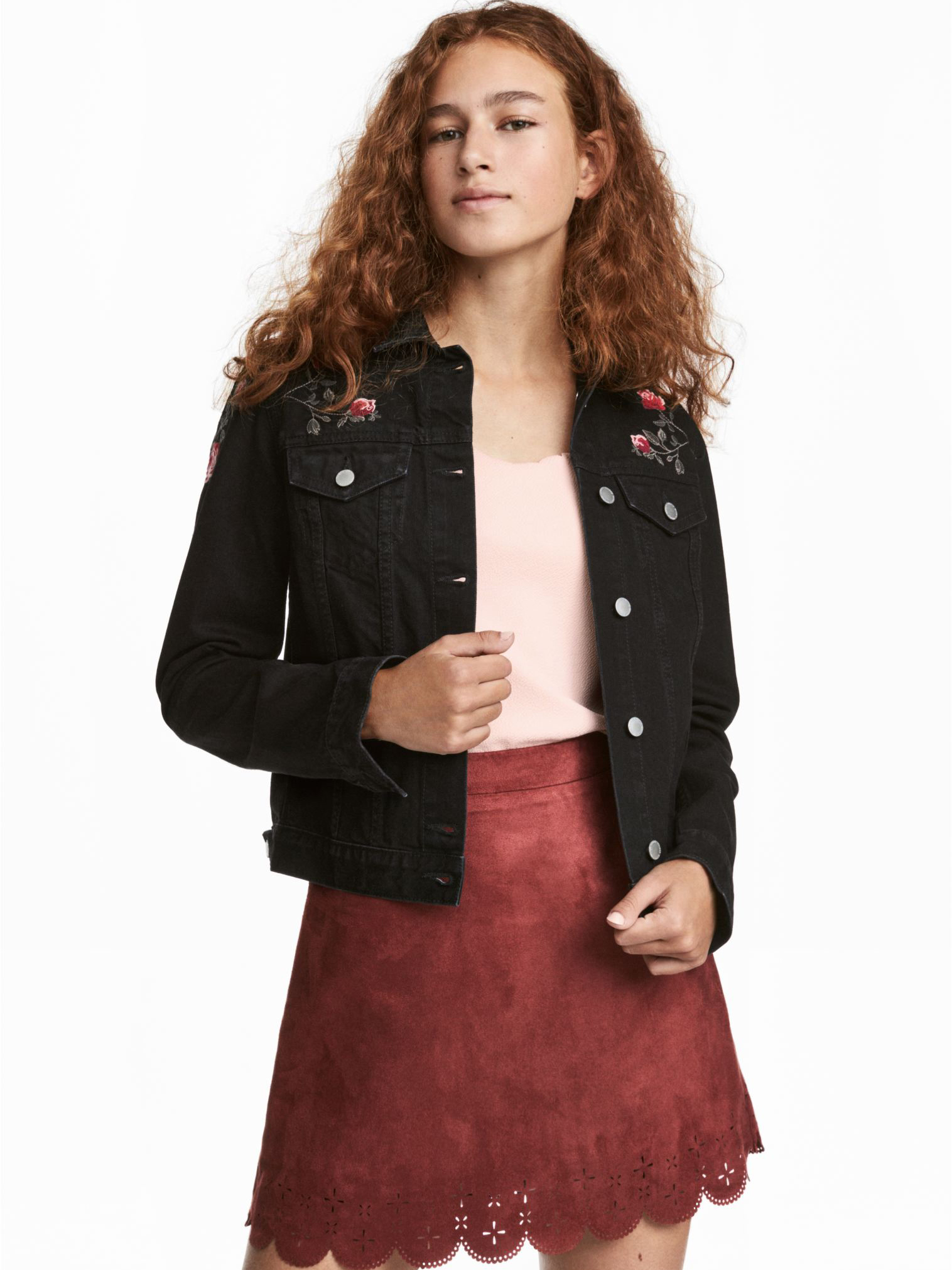 

Юбка H&M 0454727-5  Бордовая, Юбка H&M 0454727-5 38 Бордовая