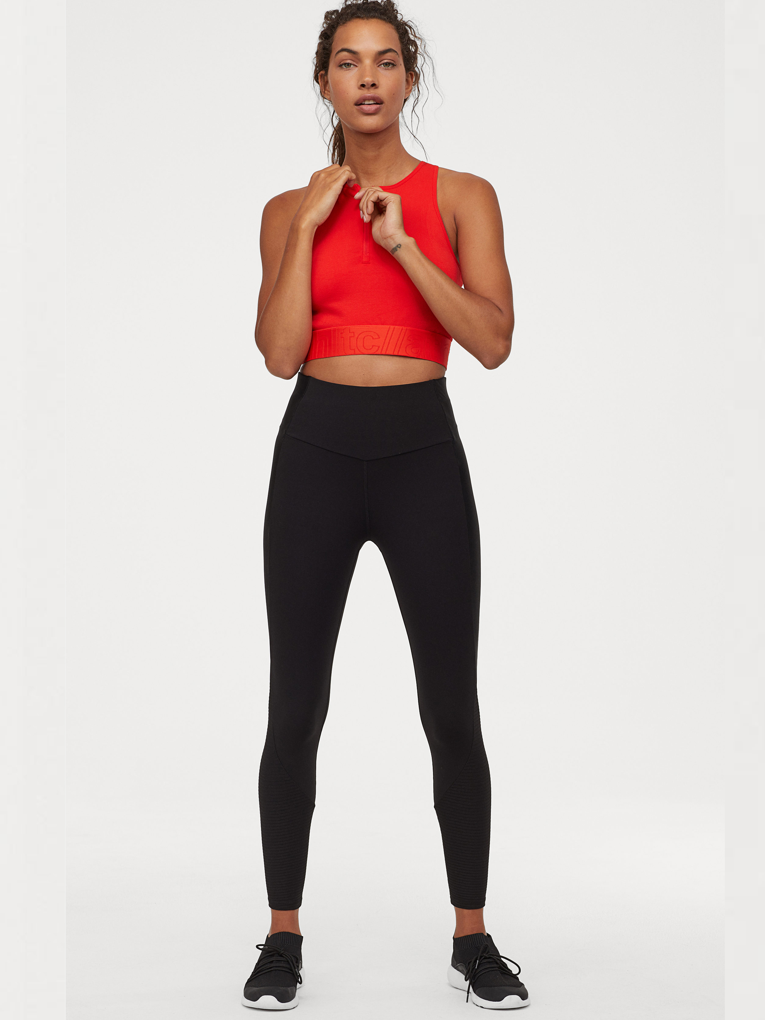 

Спортивные леггинсы H&M Sport 0759580-0  Черные, Спортивные леггинсы H&M Sport 0759580-0 L Черные