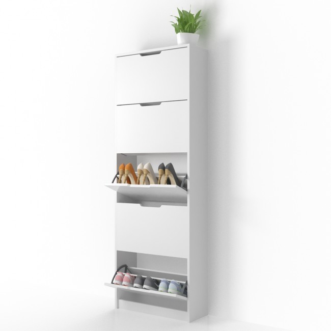 

Обувной комод Vicco Luca, 5 ячеек, 59x169, белый