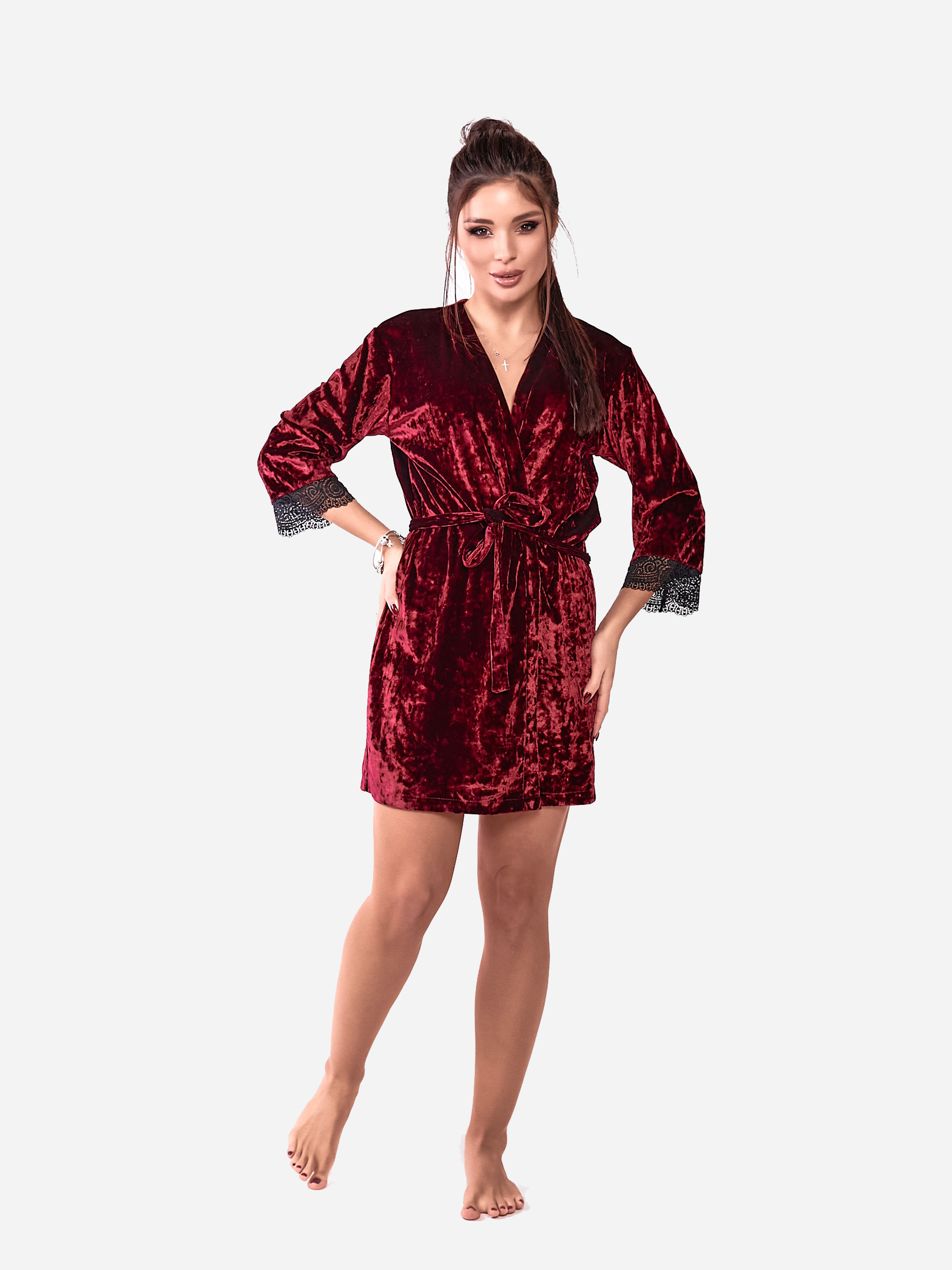 

Халат BARWA garments 0251 S Бордовый
