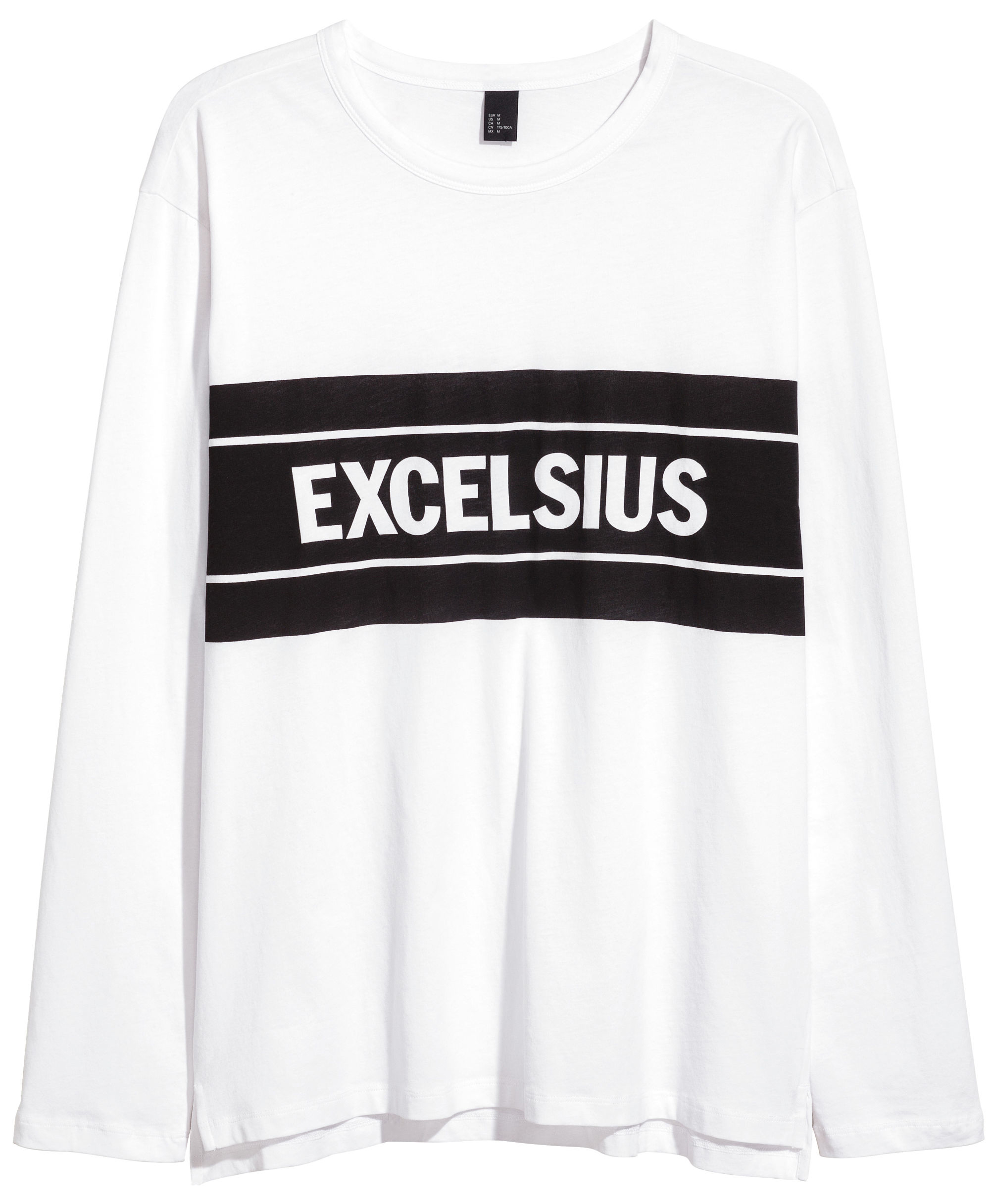 

Лонгслив H&M 5249296-AAWS L Белый с черным