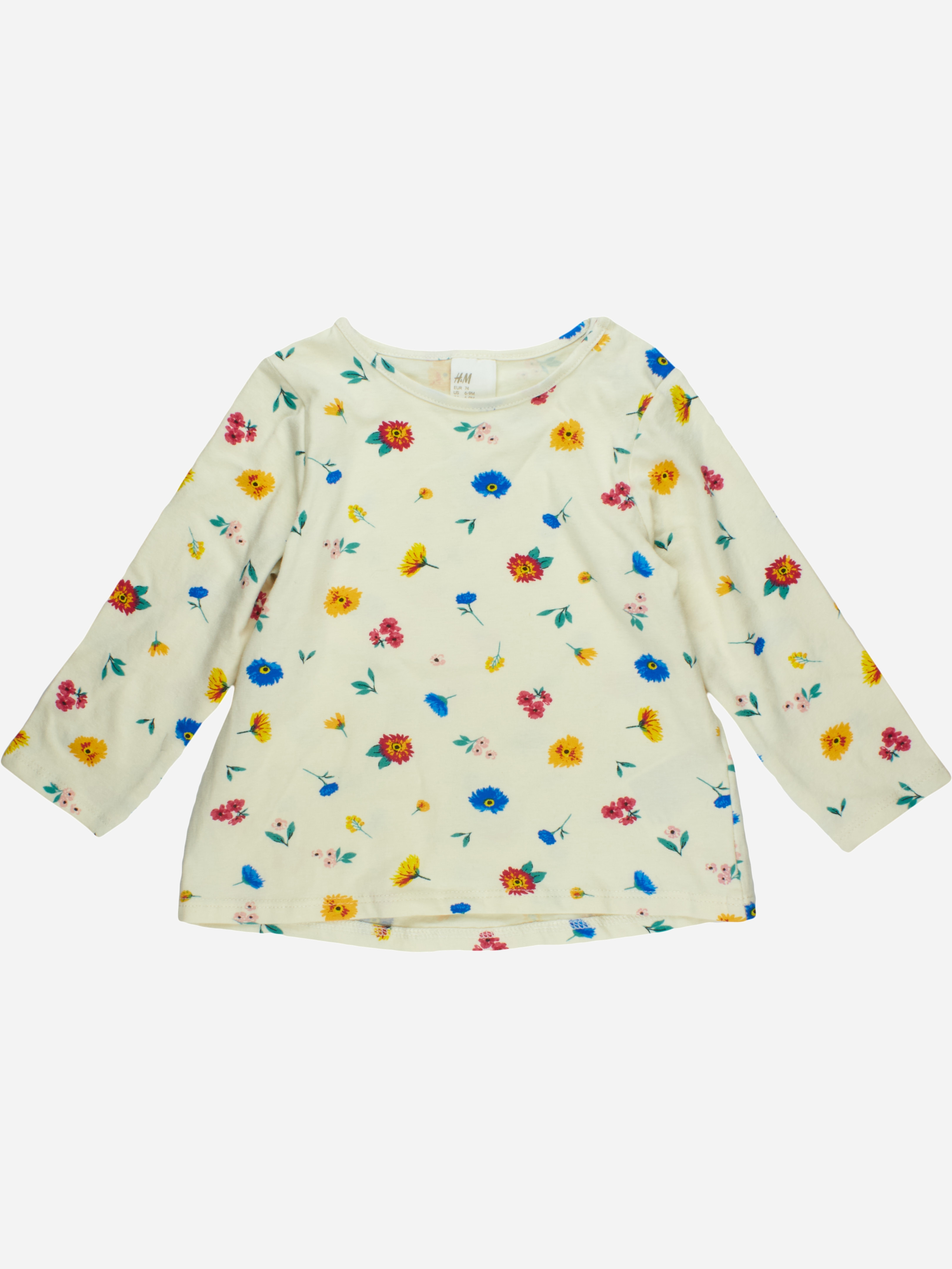 

Футболка с длинными рукавами H&M 0644678 74 см Белая