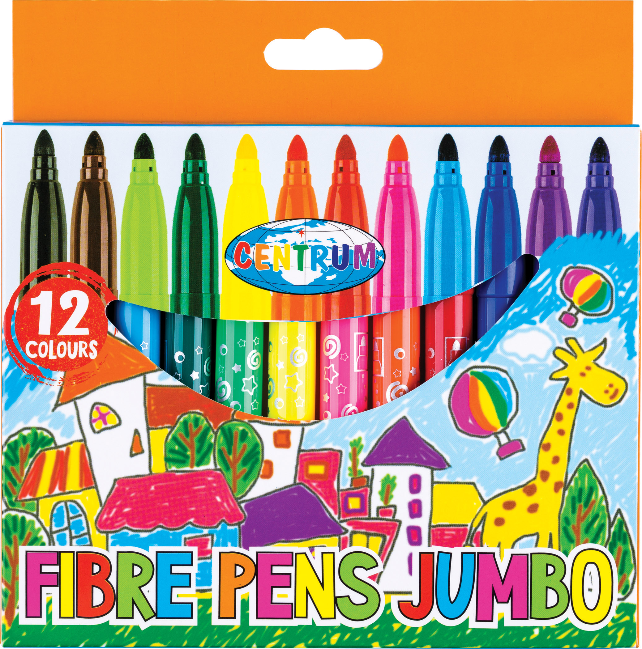 

Фломастеры Centrum Jumbo Magic Willage 12 цветов (80782)