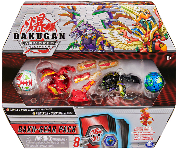 

Игровой набор Spin Master Bakugan Armored Alliance из четырех бакуганов с оружием (Сабра и Холкор) (SM64444-5)