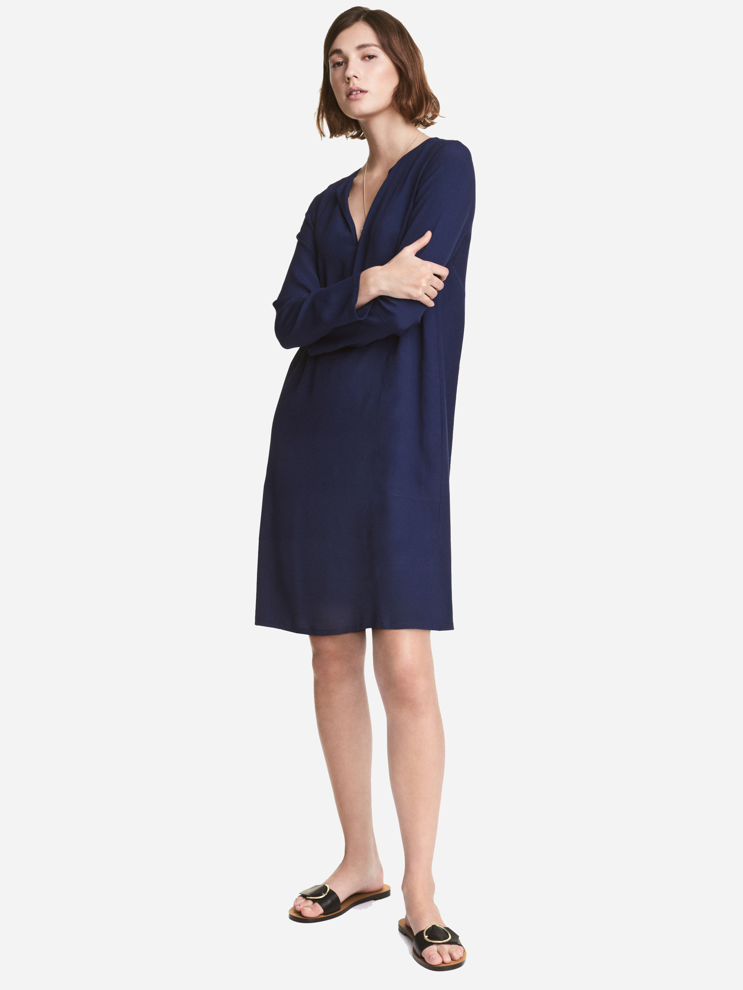 

Платье H&M 4764685-AAQJ 36 Темно-синее