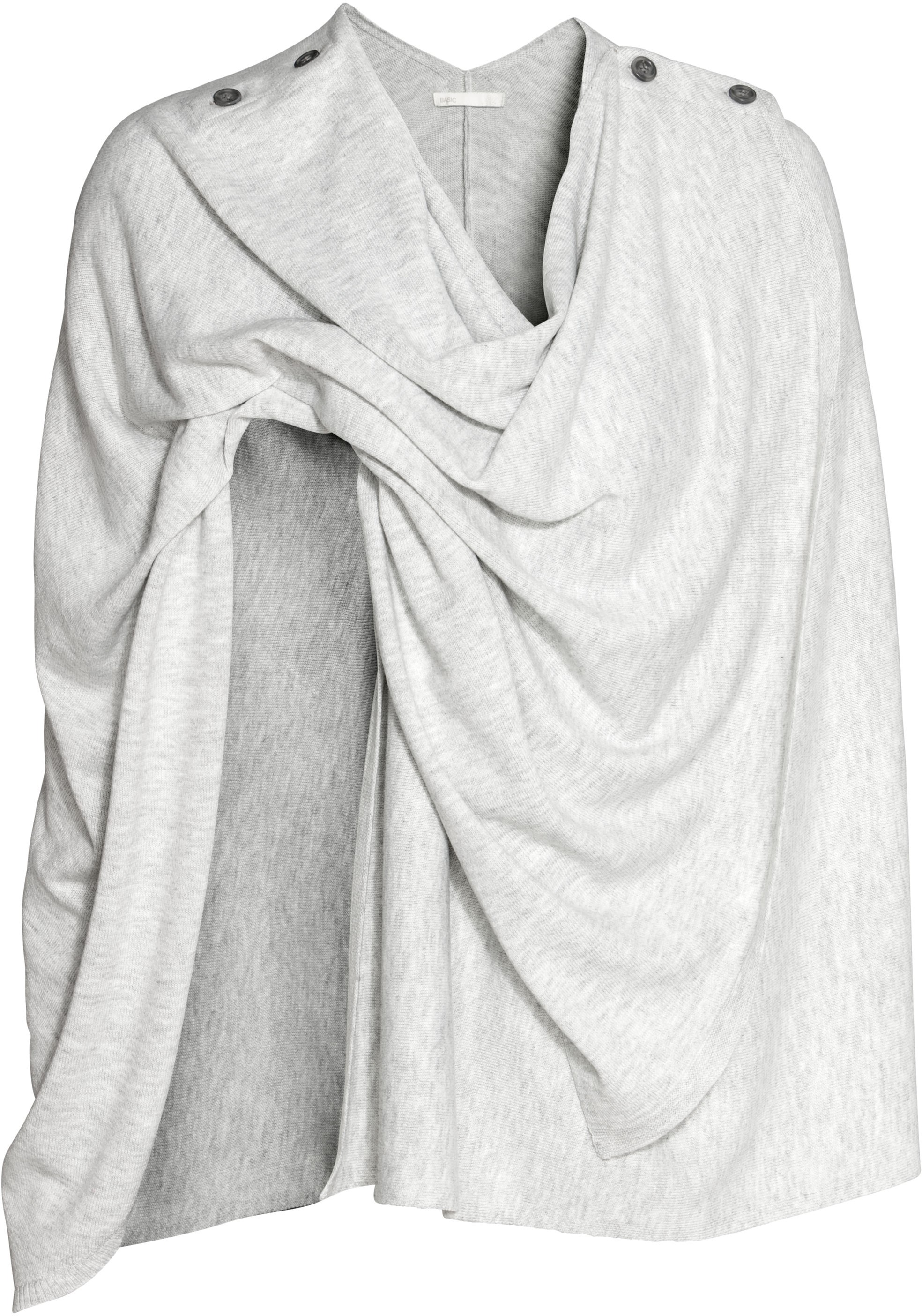 

Пончо H&M 5490986-ACWW S-M Светло-серое