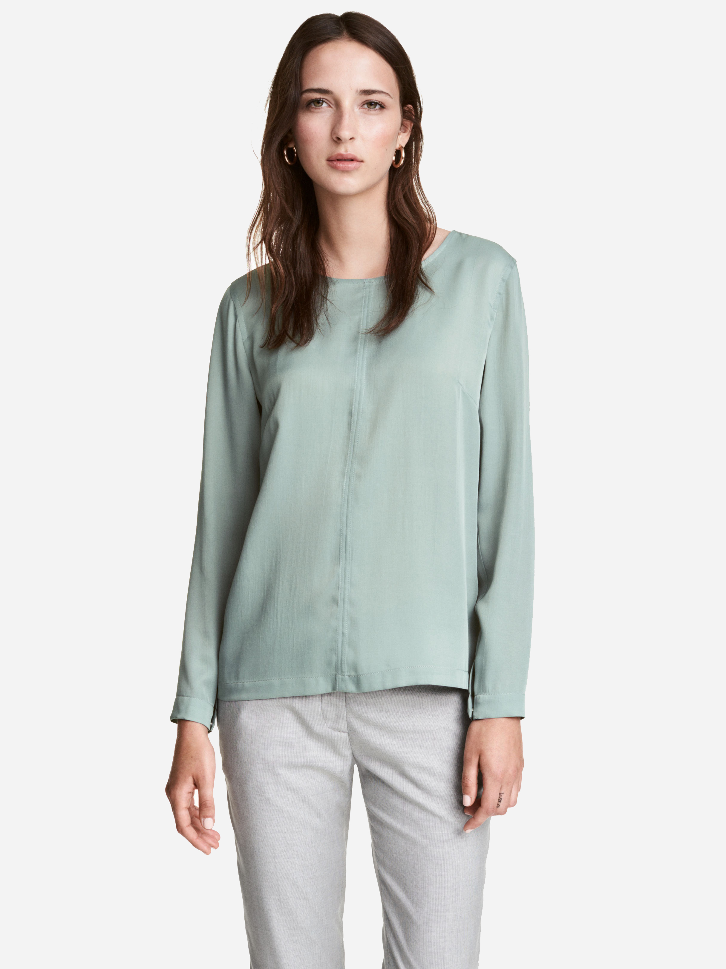 

Блузка H&M 4632725-ABKU 34 Серая