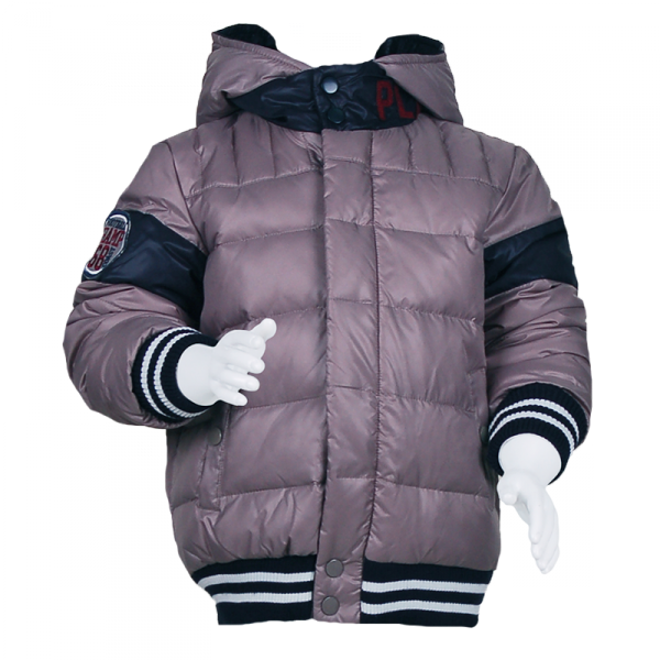 

Куртка с полосами на рукавах 4 года (104 см) O 10069-grey серый цвет