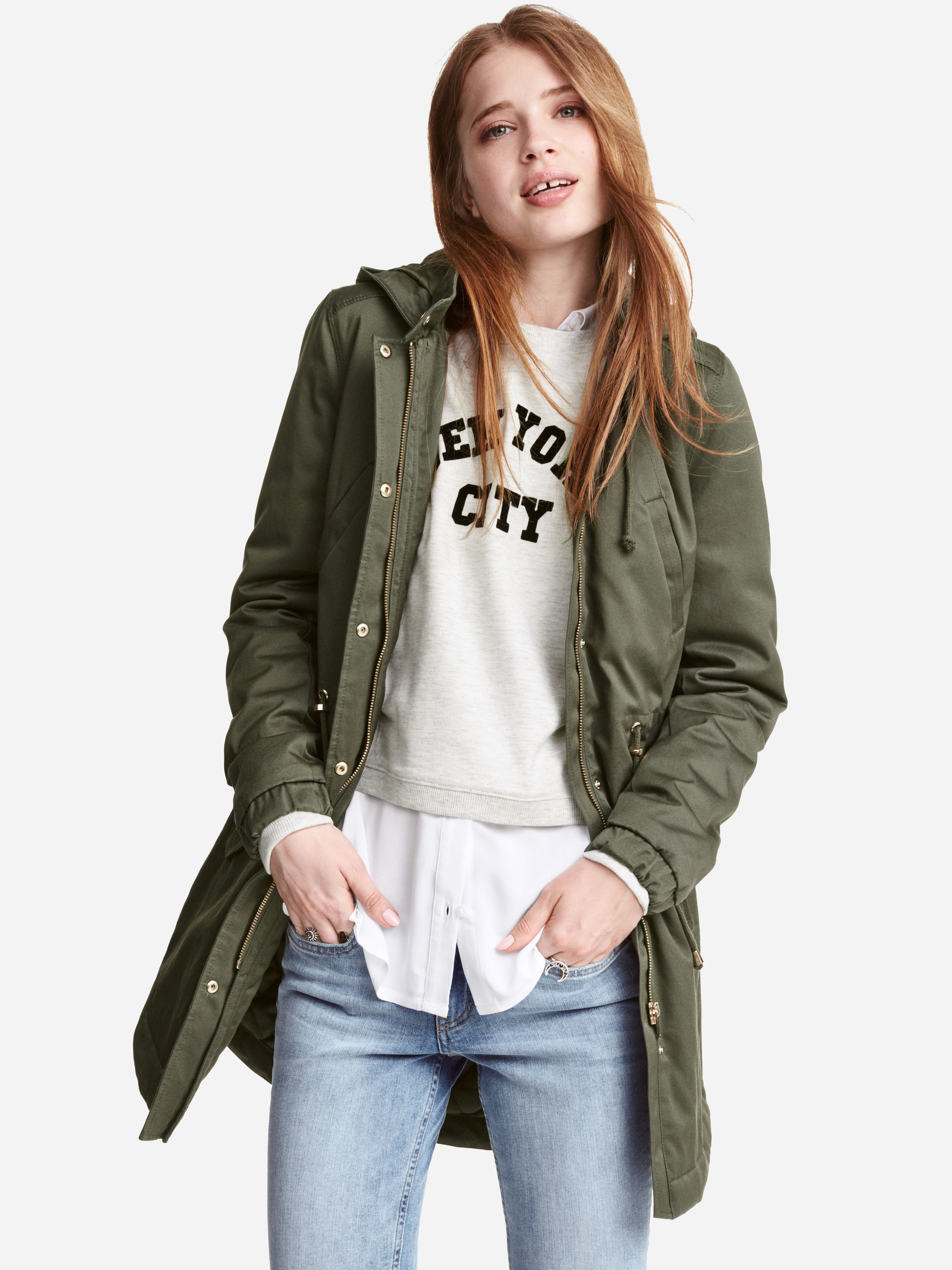 

Парка H&M 3934476-ACXO 34 Темно-зеленая