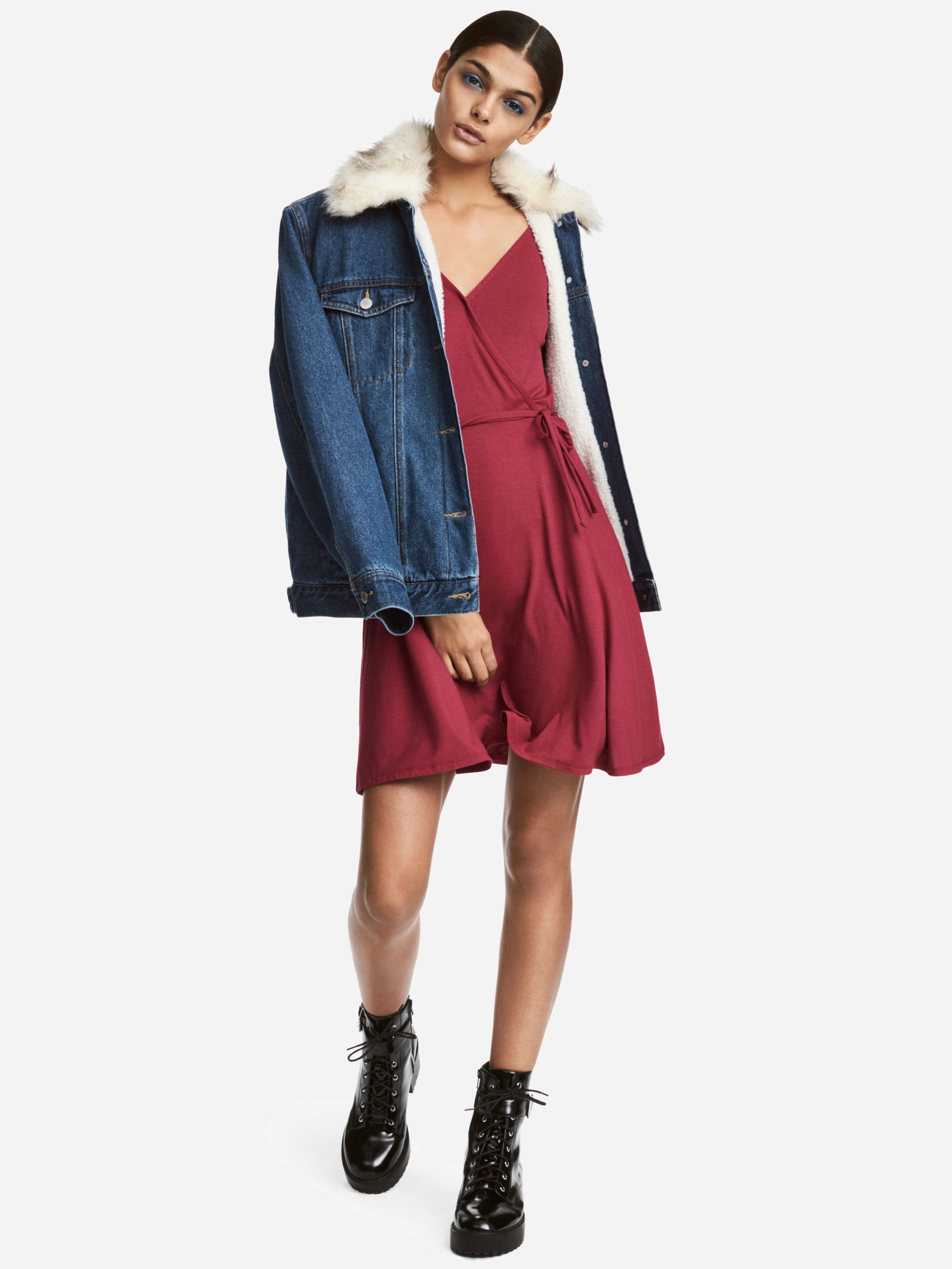 

Платье H&M 5389296-ACXR 42 Темно-красное