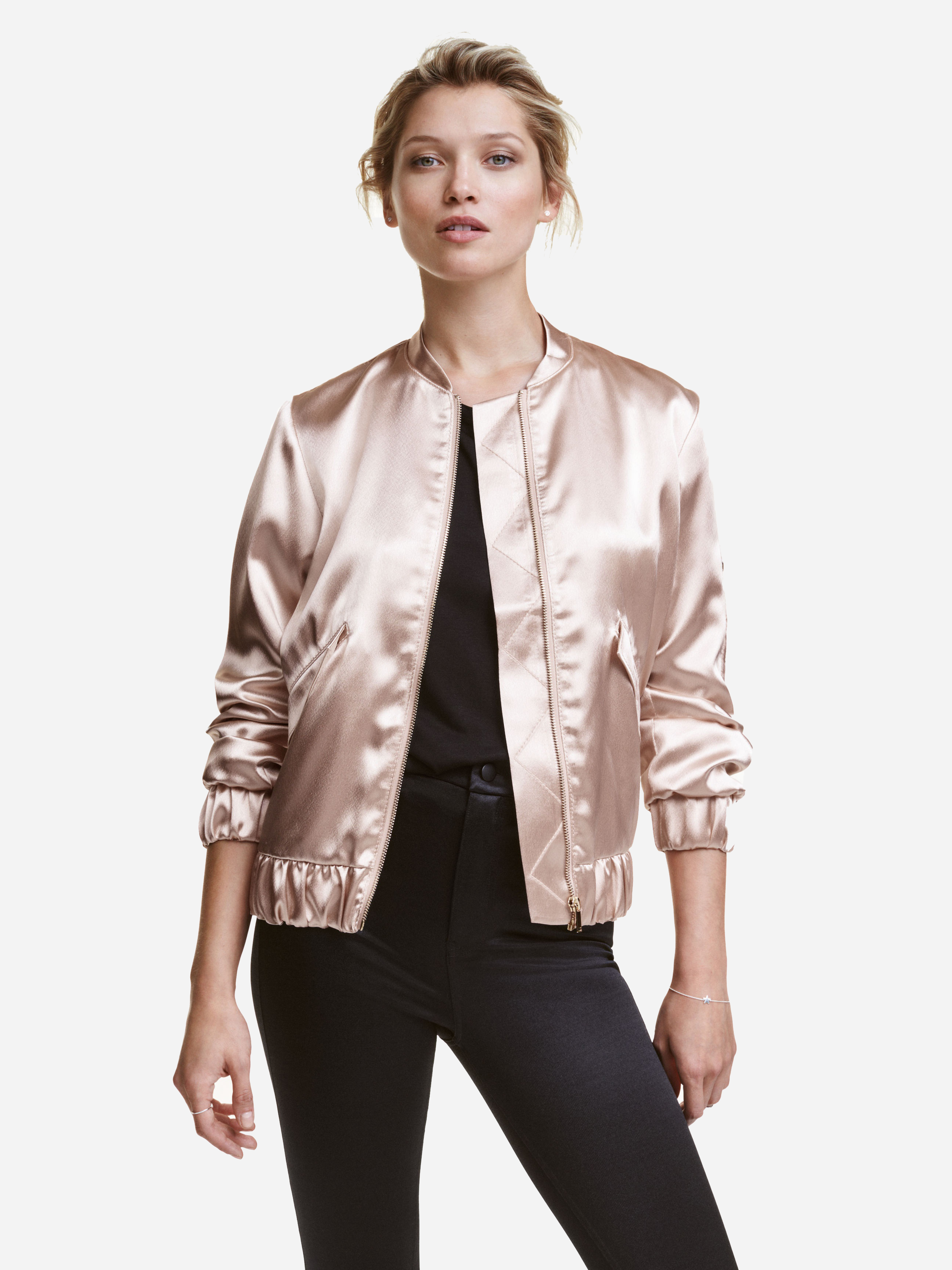 

Бомбер H&M 4304324-ACWG 40 Розовый