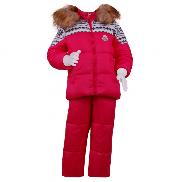 

Качественный зимний костюм 5 лет (110 см) O 70033-pink малиновый цвет