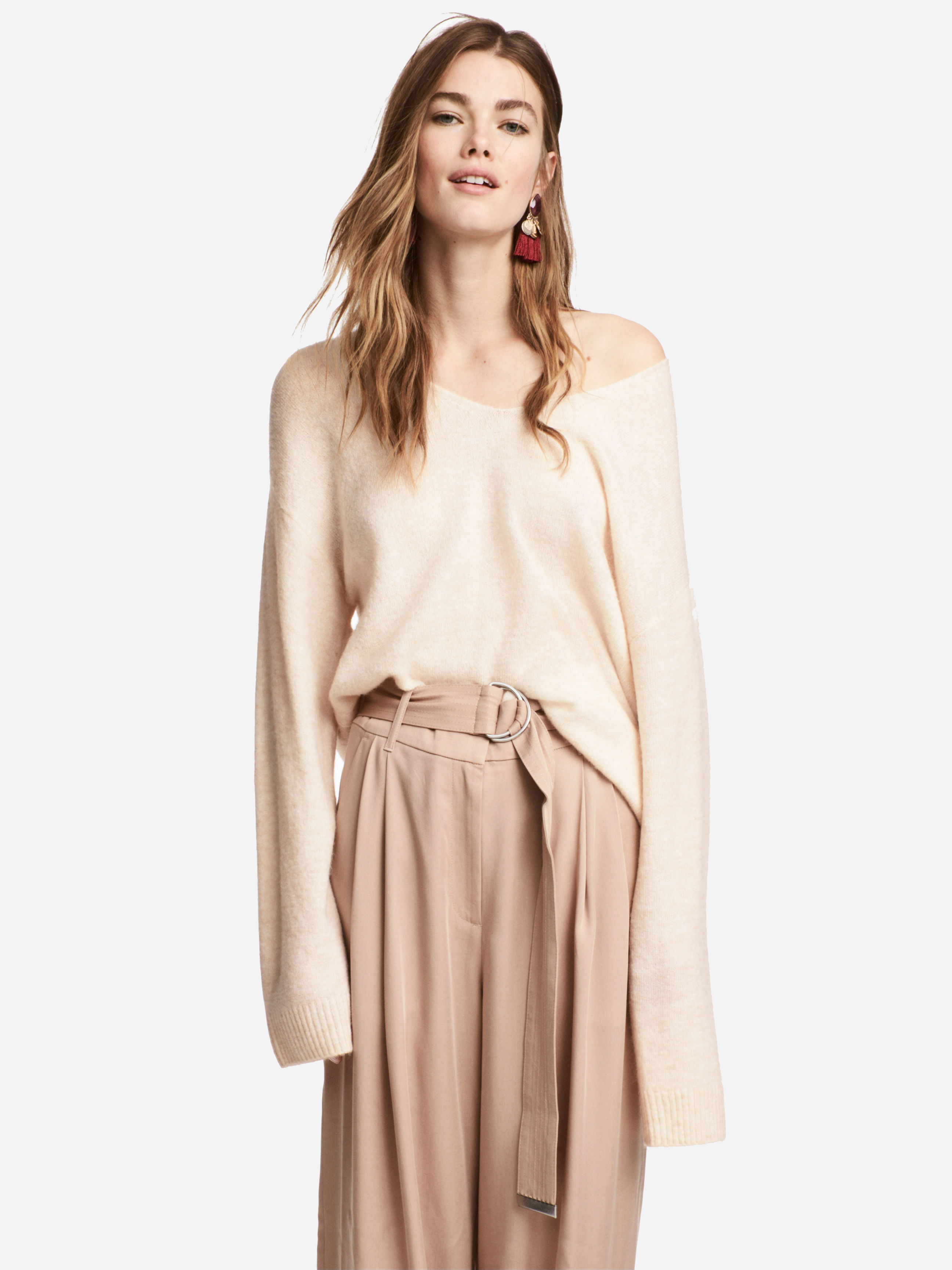 

Пуловер H&M 5354886-ACWJ XL Светло-бежевый