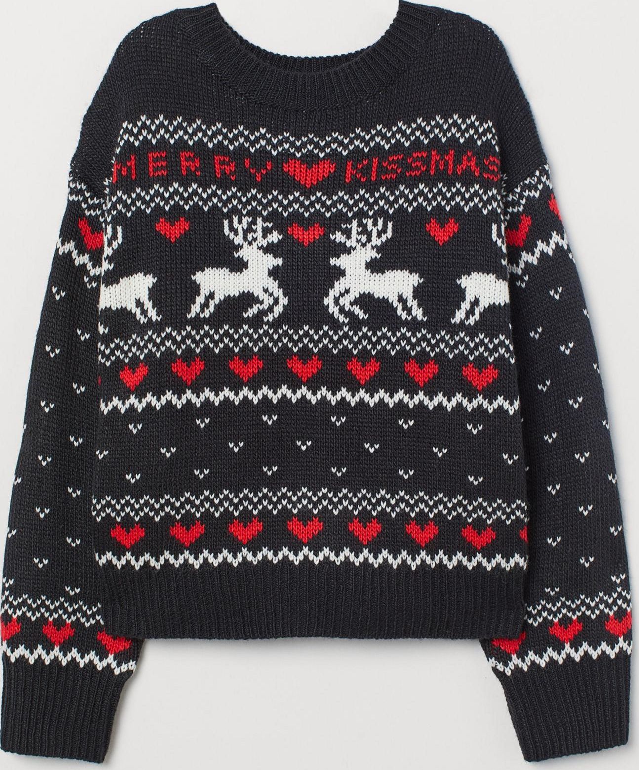 

Джемпер H&M 7113448-ADYY M Темно-синий с красным и белым
