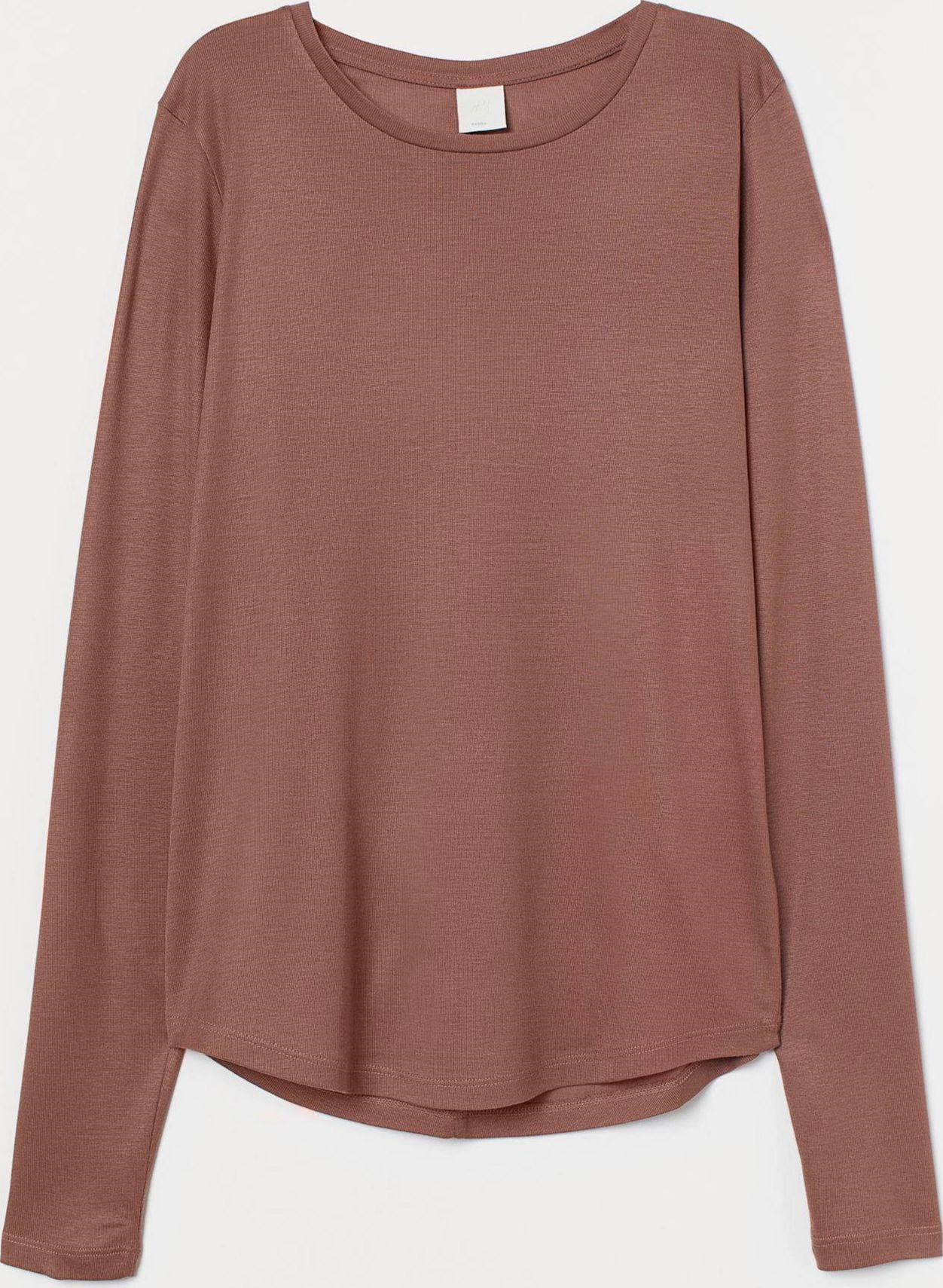 

Лонгслив H&M 8482050-AAQN S Кофейный