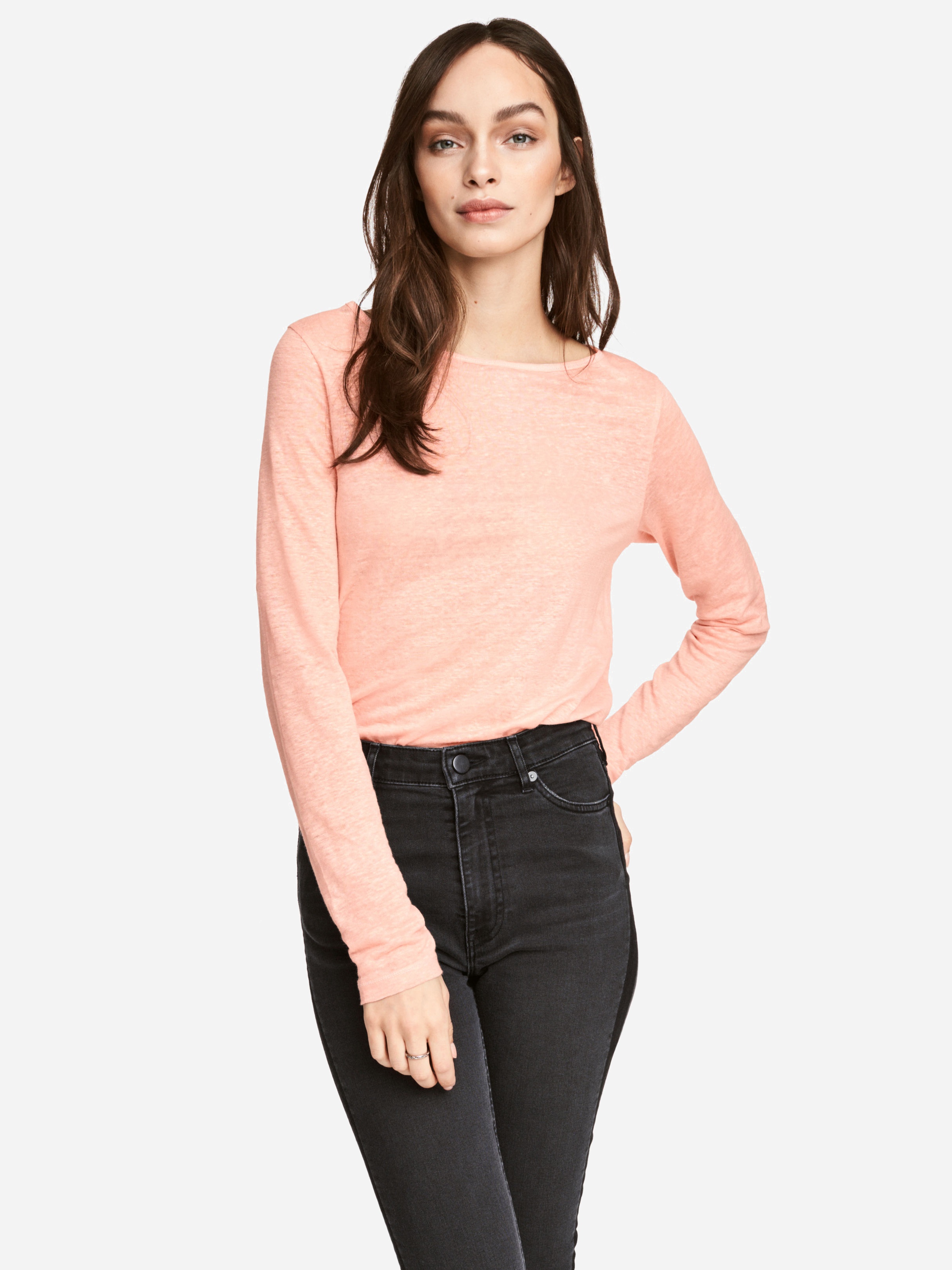 

Лонгслив H&M 4701055-ACWV XL Светло-розовый