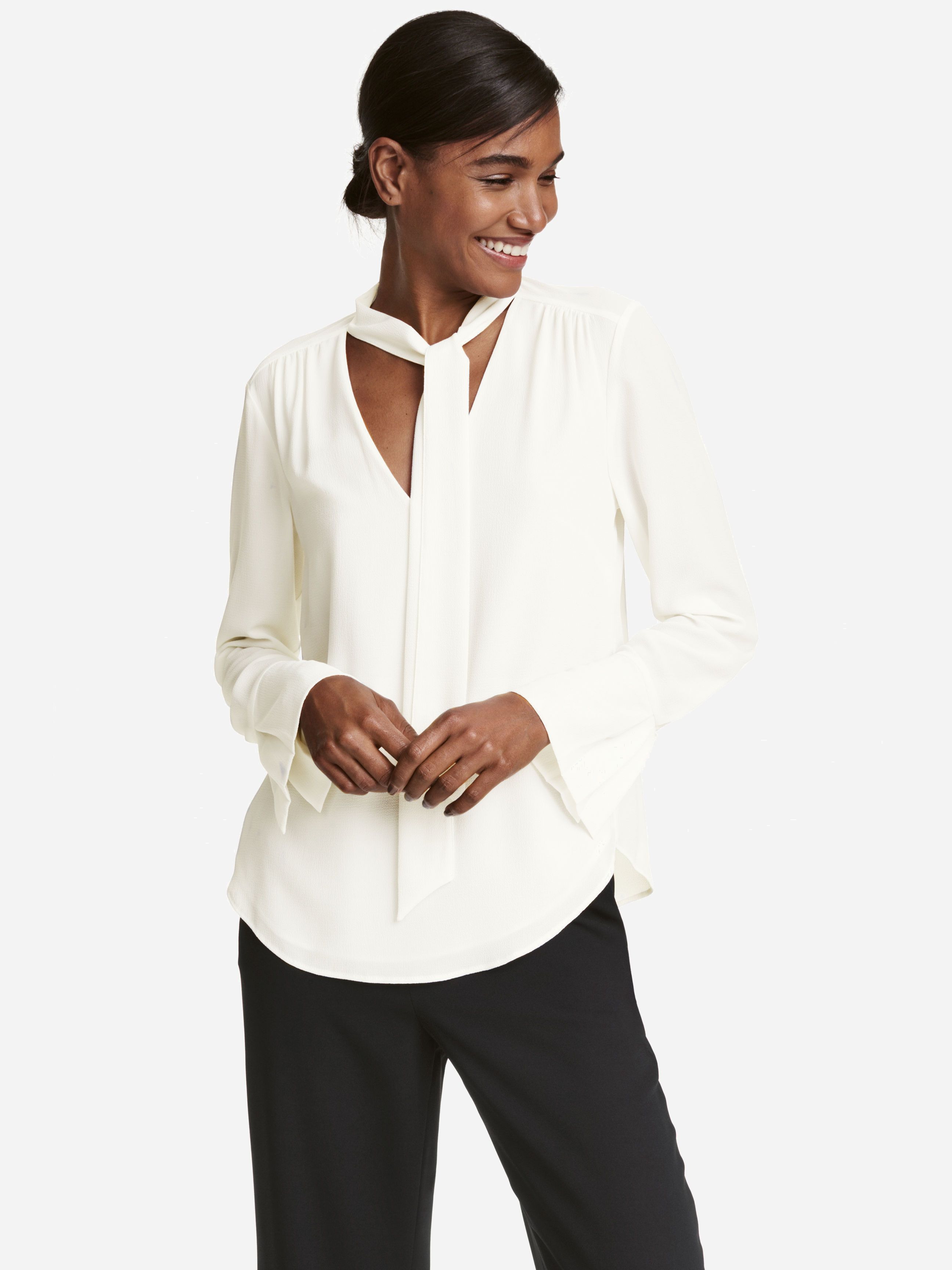 

Блузка H&M 4421914-ABAK 44 Молочная