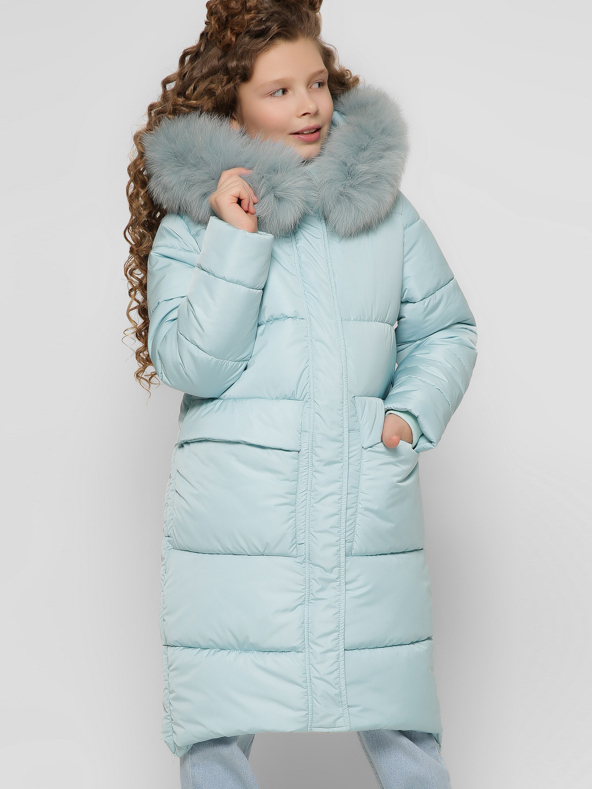

Зимнее пальто-пуховик X-Woyz DT-8304-7 116-122 см Мятное
