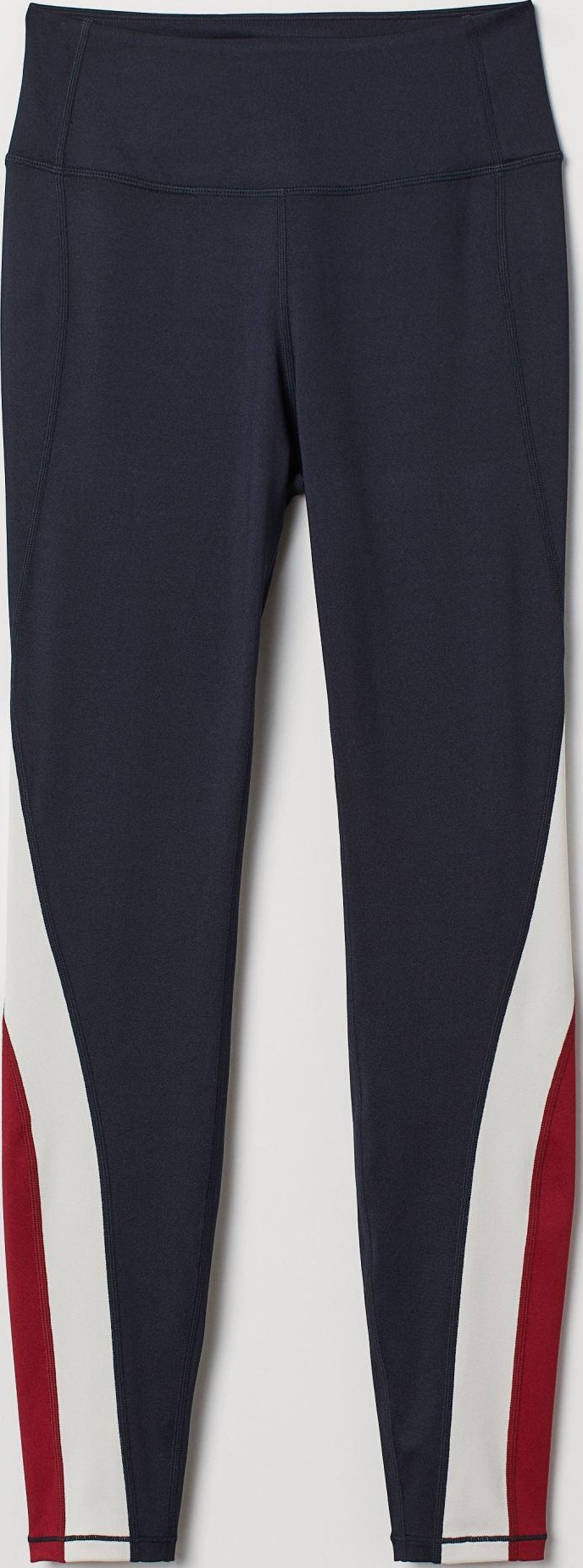 

Спортивные леггинсы H&M Sport 6301168-ADYY XL Темно-синие с красно-белым