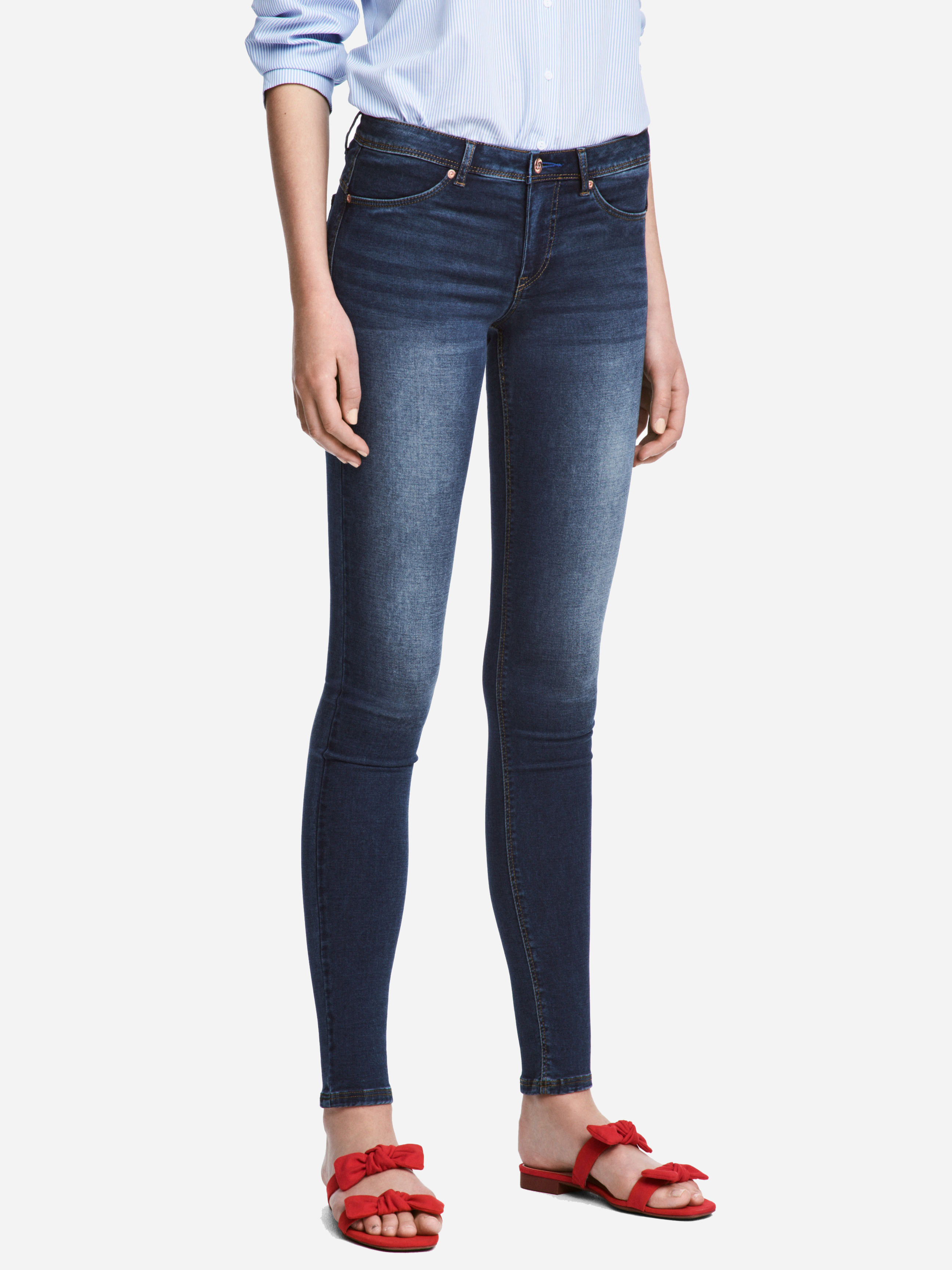 

Джинсы H&M 4002465-AAQJ 24-30 Темно-синие