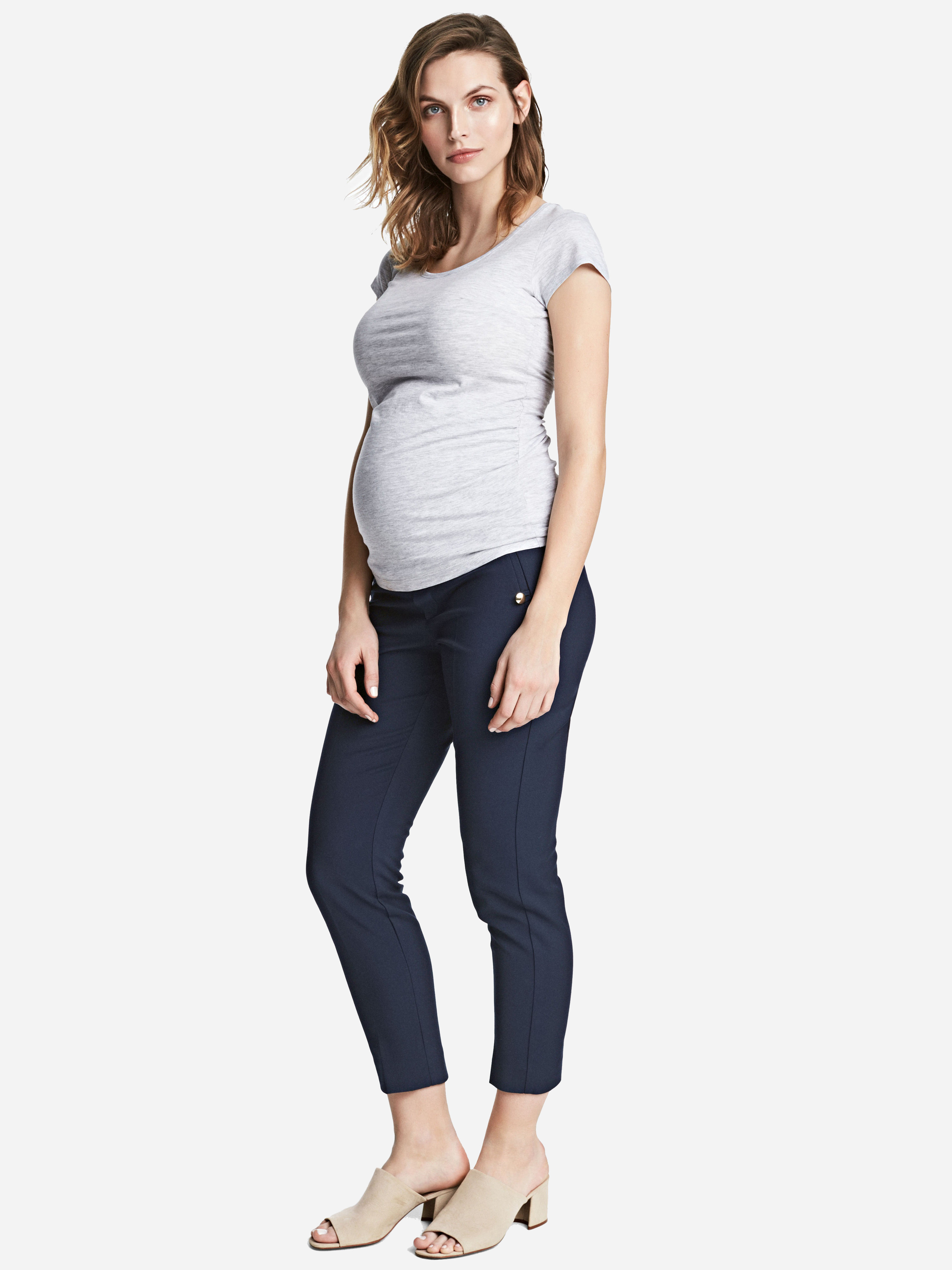 

Брюки для беременных H&M 5205635-AAQJ 46 Темно-синие