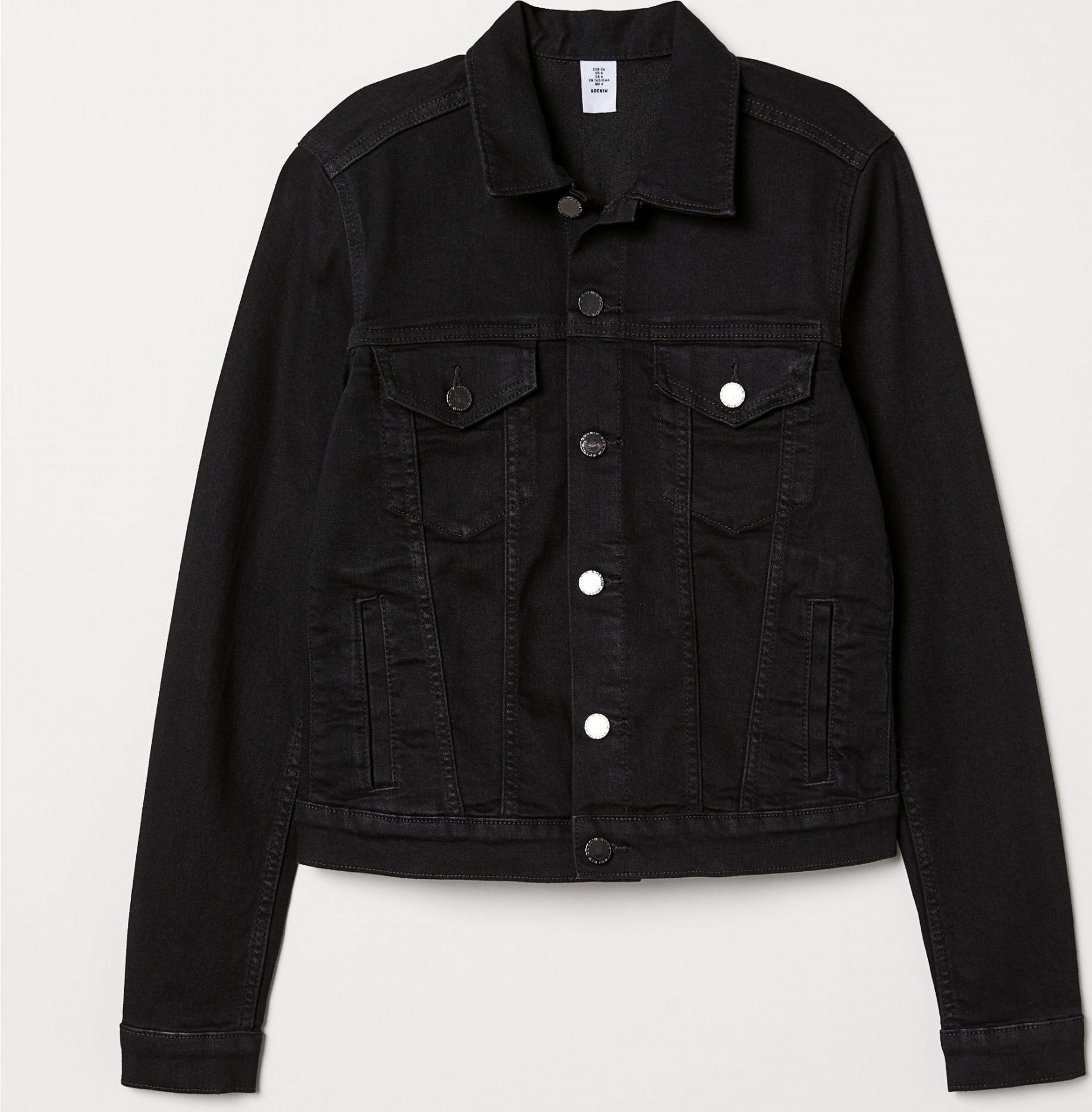 

Джинсовая куртка H&M 3990618 32 Черная