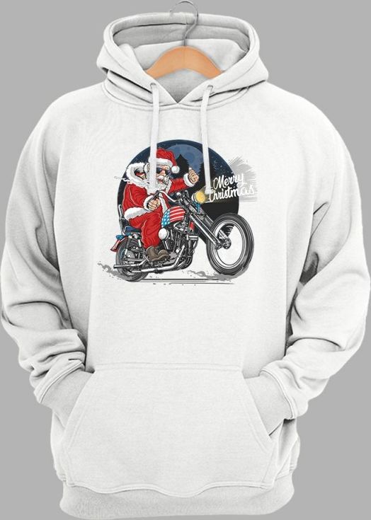 

Худи с новогодним принтом JHK Santa 2021 SWRAKNG-WH/NG XXL Белое
