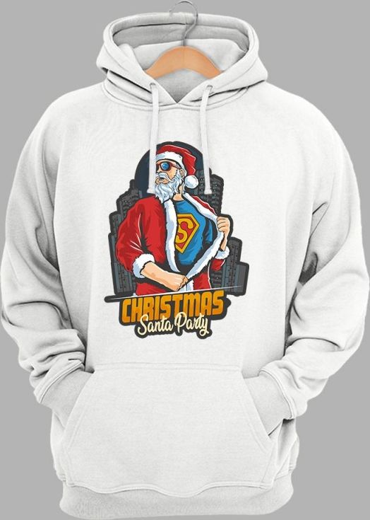 

Худи с новогодним принтом JHK Christmas Santa Party SWRAKNG-WH/NG XXL Белое