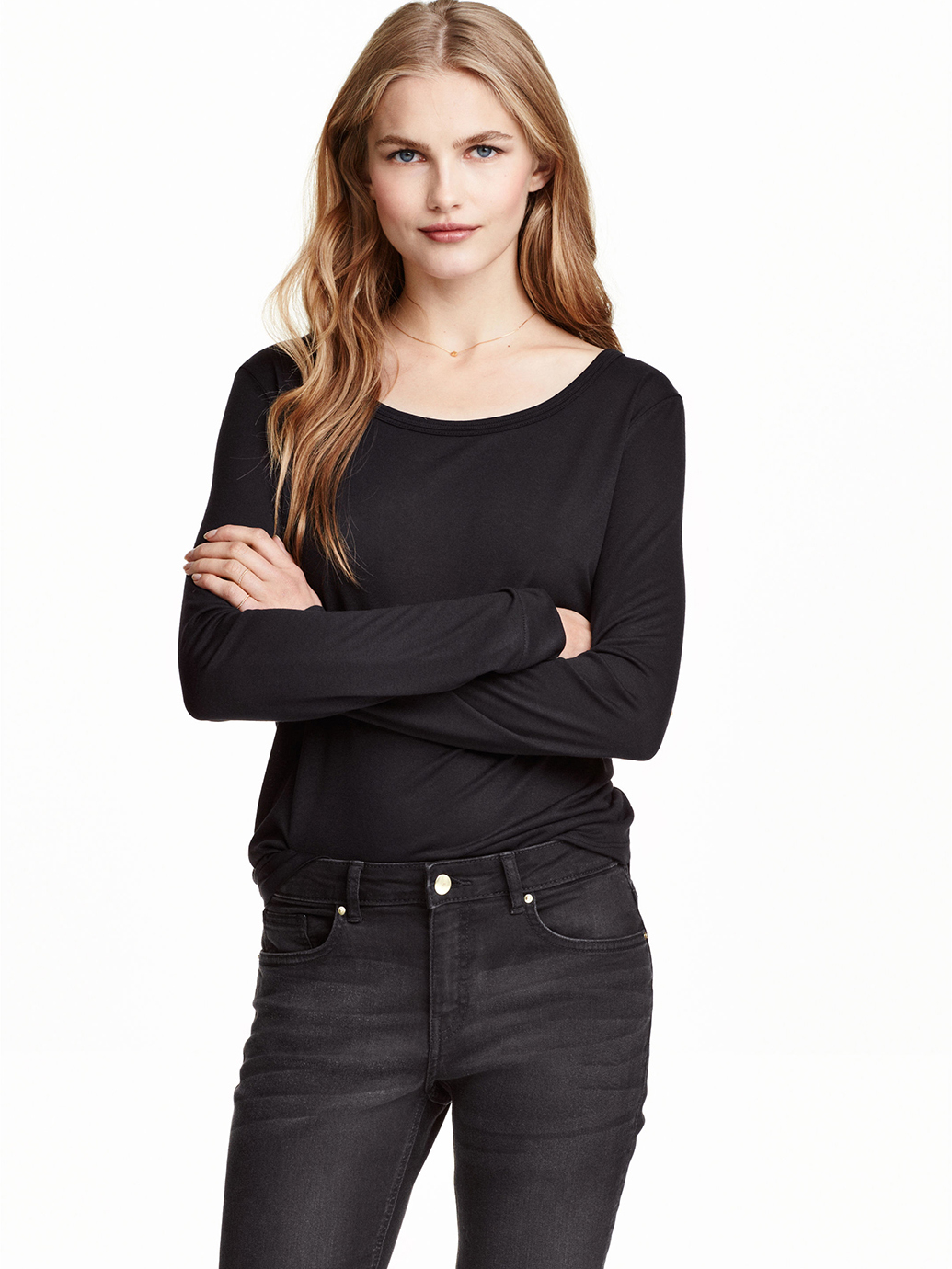 

Лонгслив H&M 0230027_черный_02  Черный, Лонгслив H&M 0230027_черный_02 S Черный