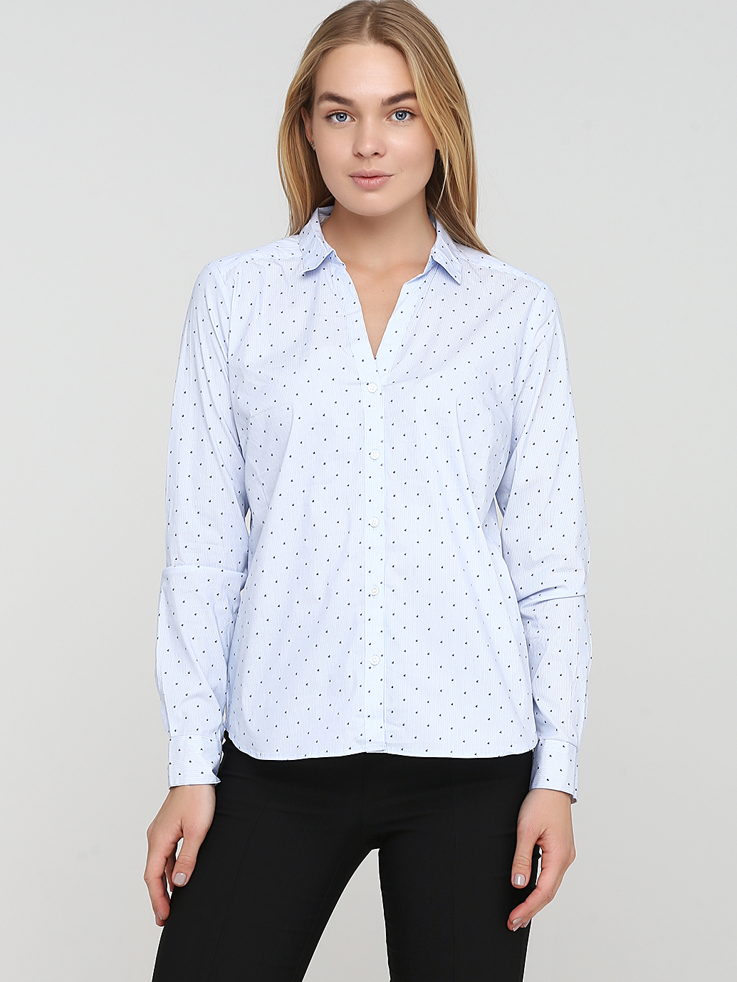 

Рубашка H&M 0507909_пол.цв 42 Голубая