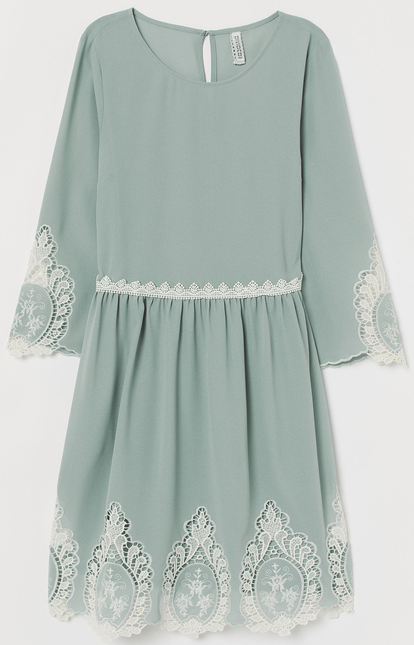 

Платье H&M 0730153_б.круж 44 Бирюзовое