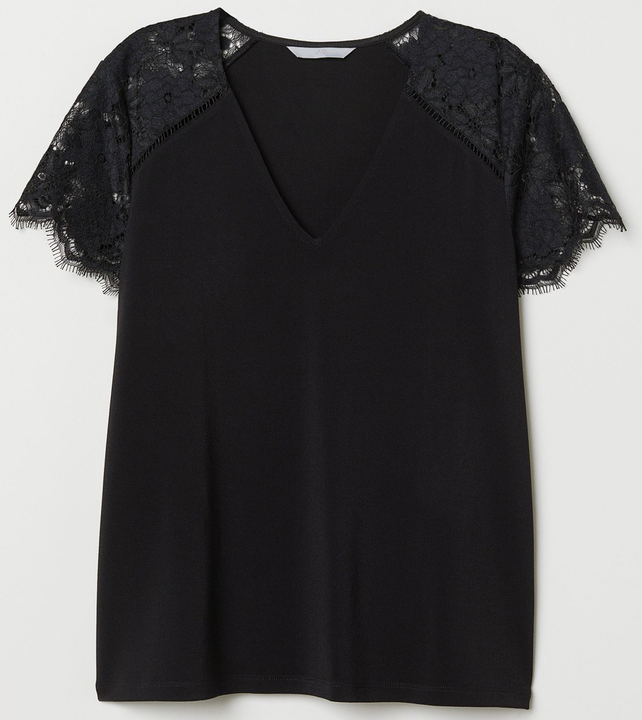 

Блузка H&M 0687725_круж XS Черная