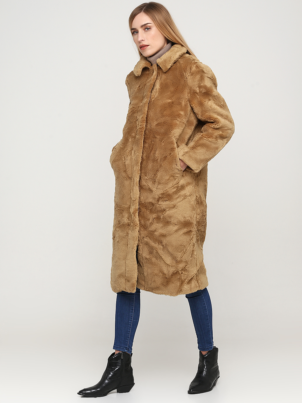 

Шуба H&M 784272 XS Светло-коричневая