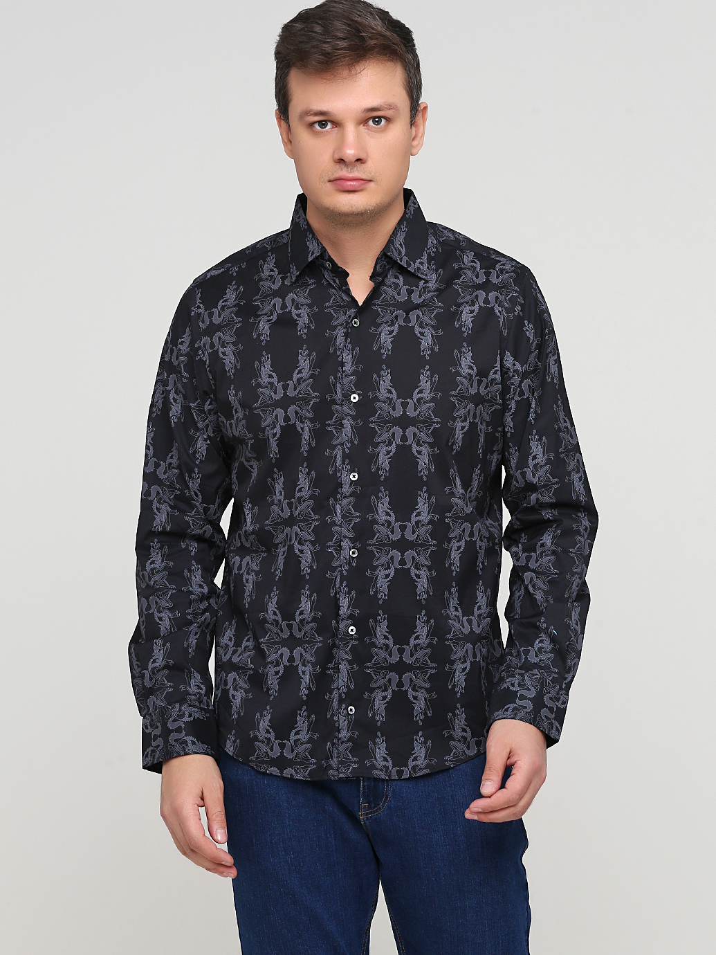 

Рубашка H&M 124  Темно-синяя, Рубашка H&M 124 S Темно-синяя